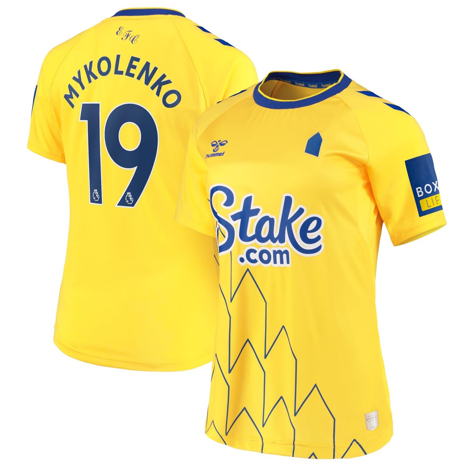 Premier League Everton Third Jersey Shirt 2022-23 player Vitalii Mykolenko 19 printing for Women