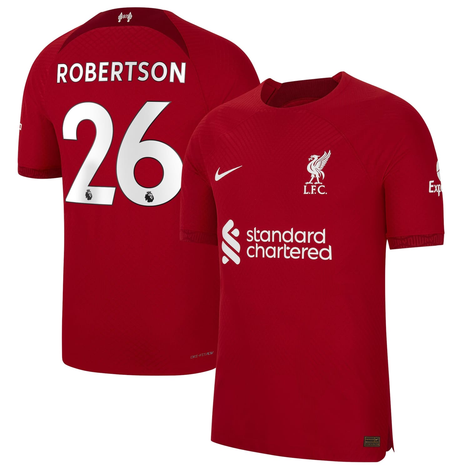 Premier League Liverpool Home Authentic Jersey Shirt 2022-23 player Robertson 26 printing for Men