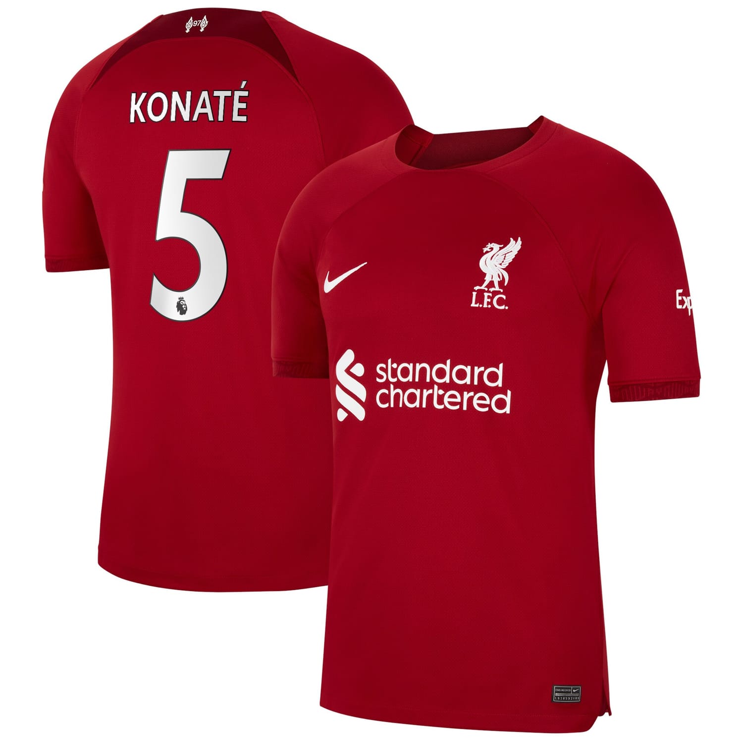 Premier League Liverpool Home Jersey Shirt 2022-23 player Ibrahima Konaté 5 printing for Men