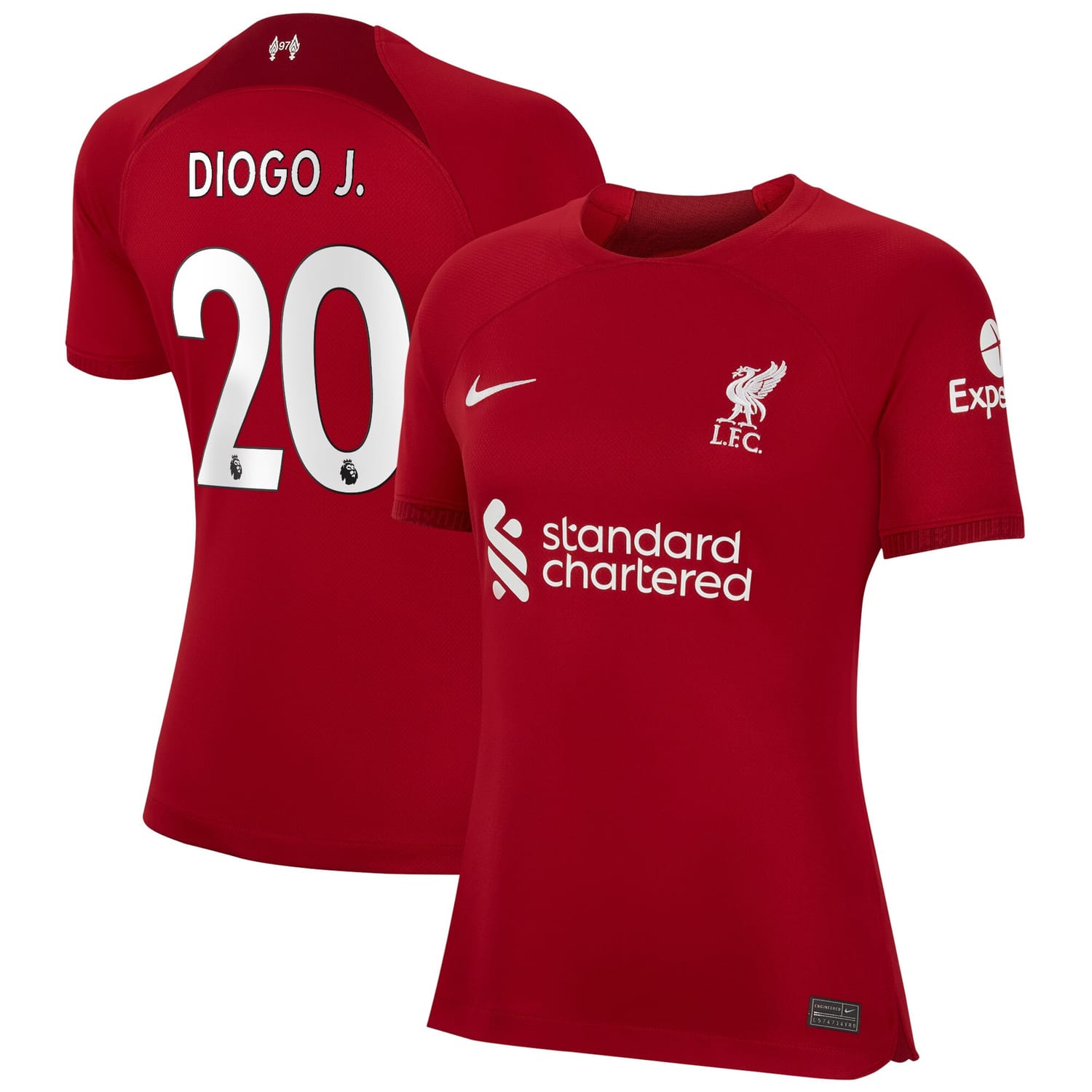 Premier League Liverpool Home Jersey Shirt 2022-23 player Diogo Jota 20 printing for Women