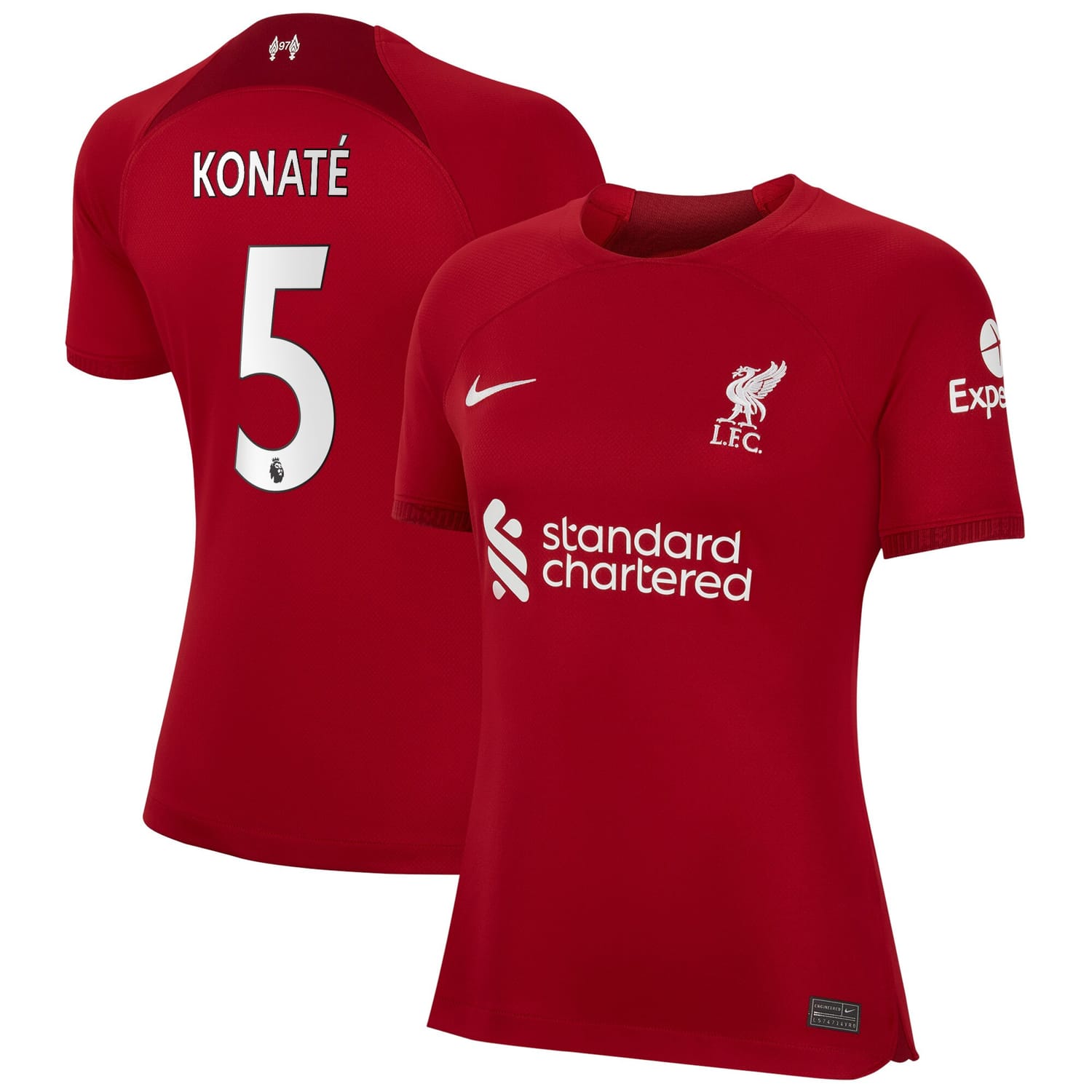 Premier League Liverpool Home Jersey Shirt 2022-23 player Ibrahima Konaté 5 printing for Women
