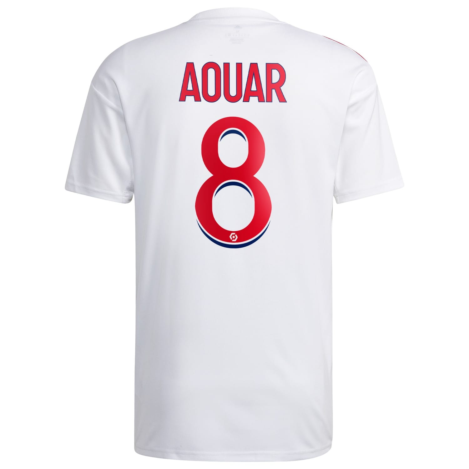 Ligue 1 Olymp. Lyon Home Jersey Shirt 2022-23 player Aouar 8 printing for Men