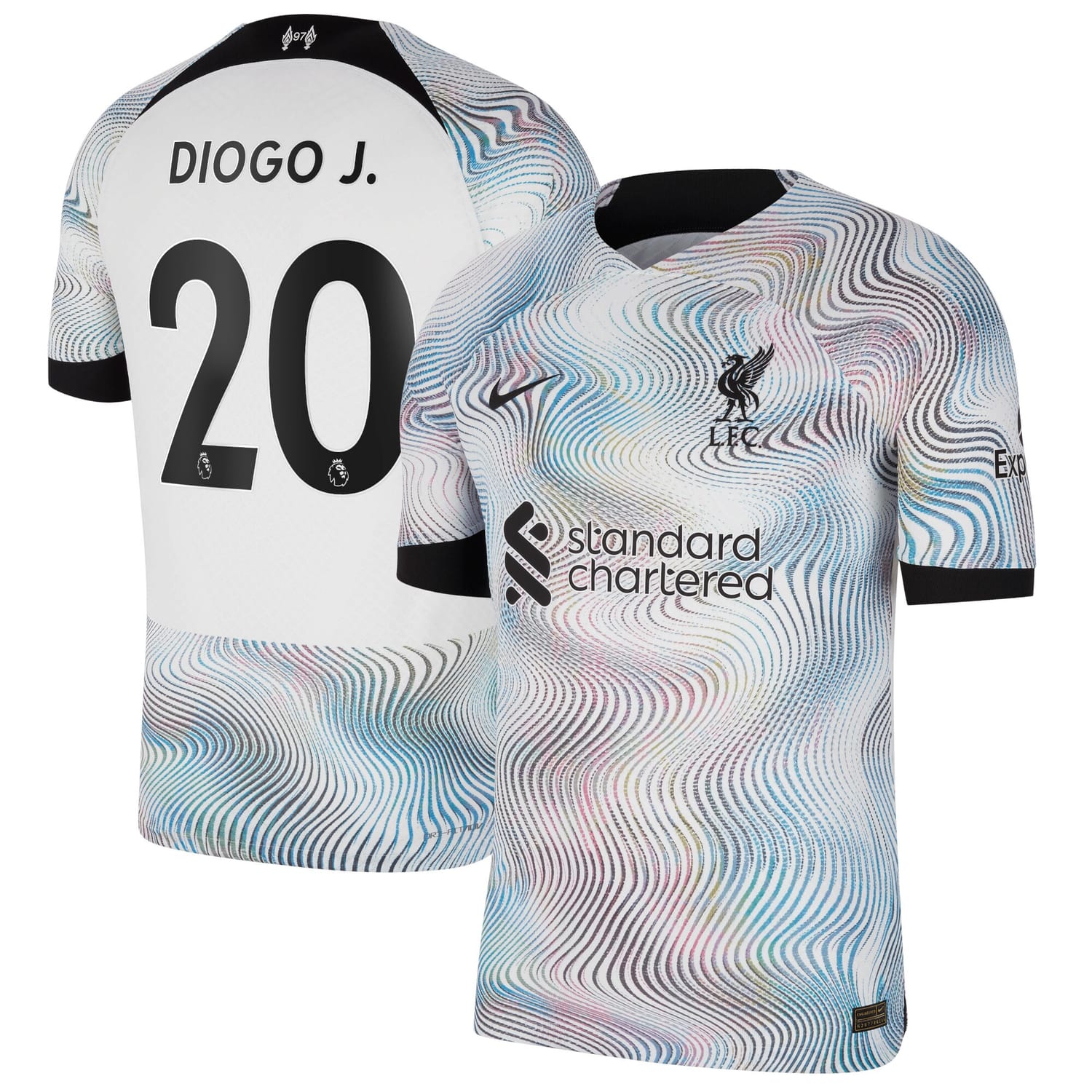 Premier League Liverpool Away Authentic Jersey Shirt 2022-23 player Diogo Jota 20 printing for Men