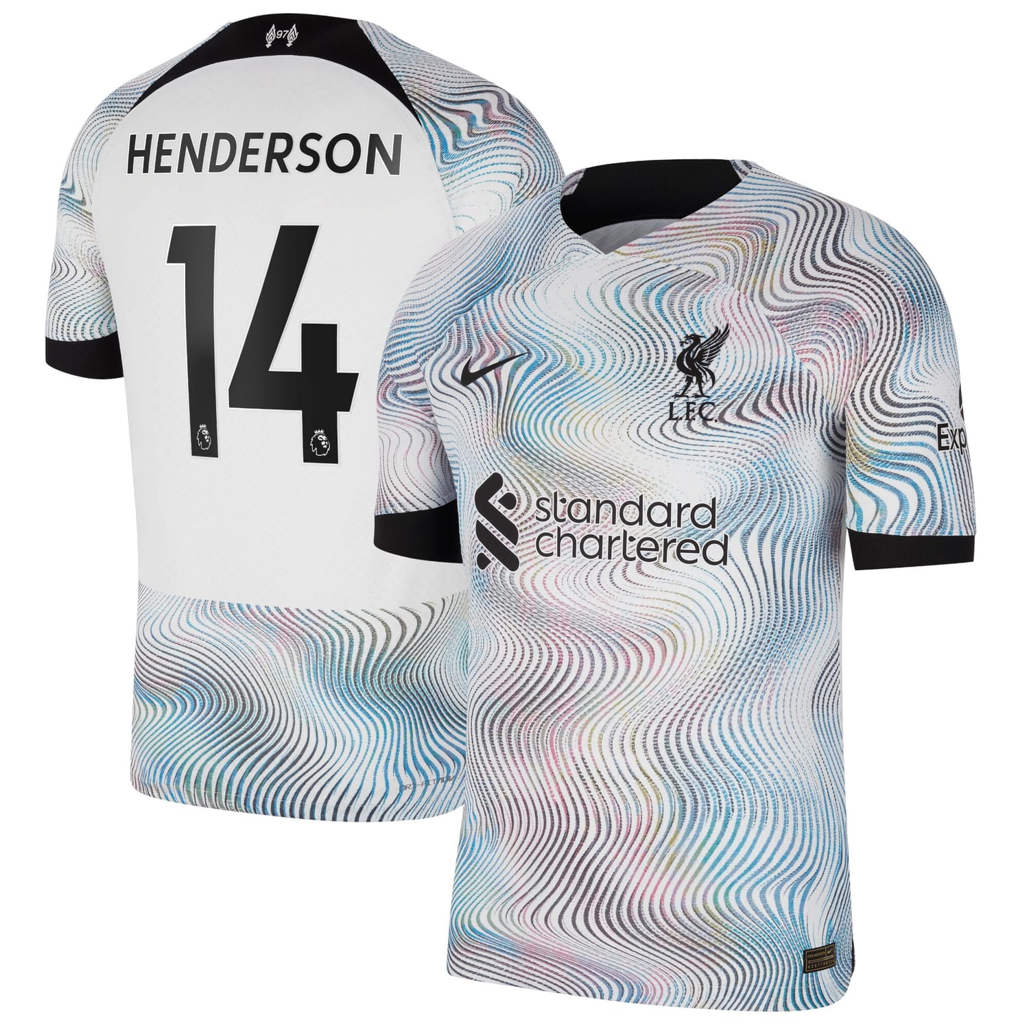 Premier League Liverpool Away Authentic Jersey Shirt 2022-23 player Jordan Henderson 14 printing for Men