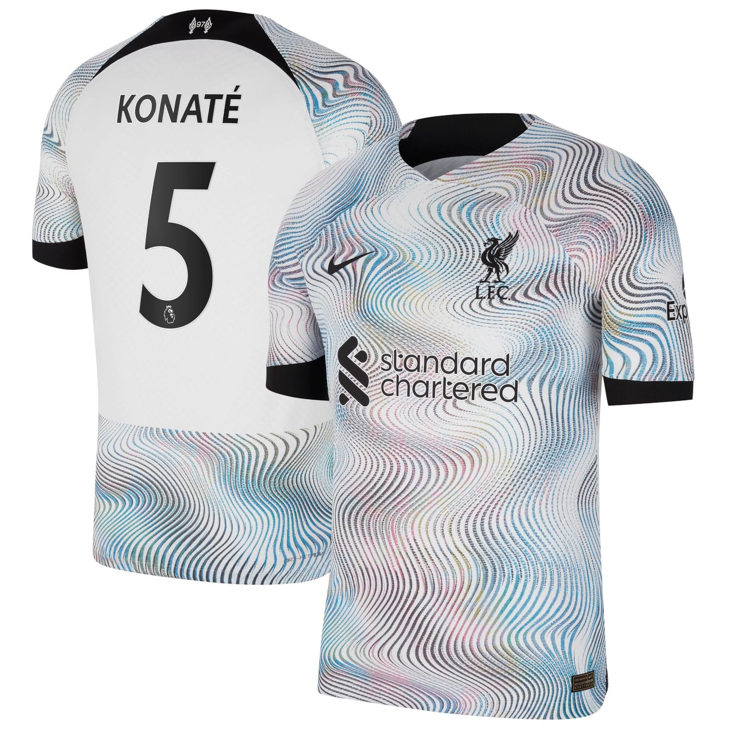 Premier League Liverpool Away Authentic Jersey Shirt 2022-23 player Ibrahima Konaté 5 printing for Men
