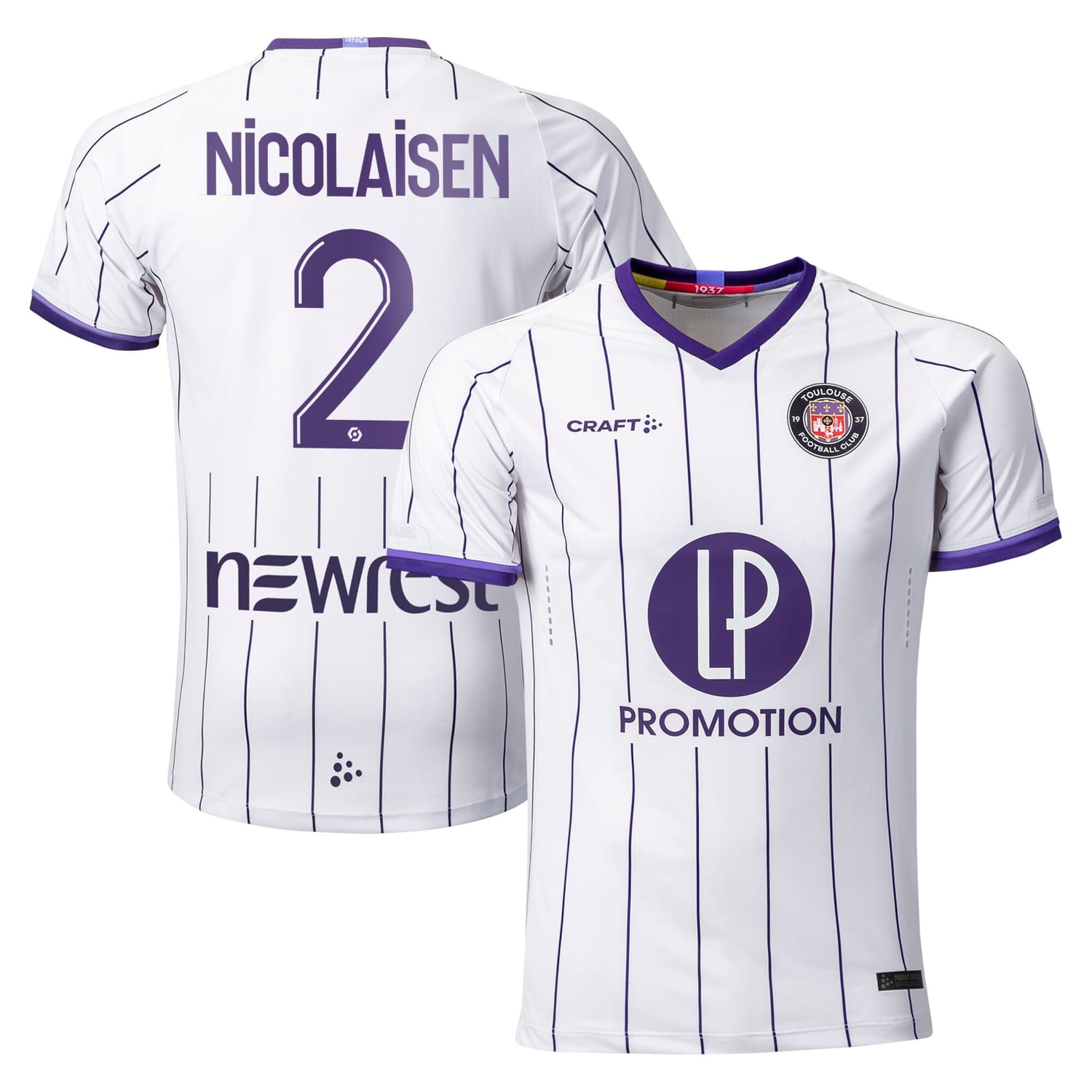 Ligue 1 Toulouse Home Pro Jersey Shirt 2022-23 player Rasmus Nicolaisen 2 printing for Men