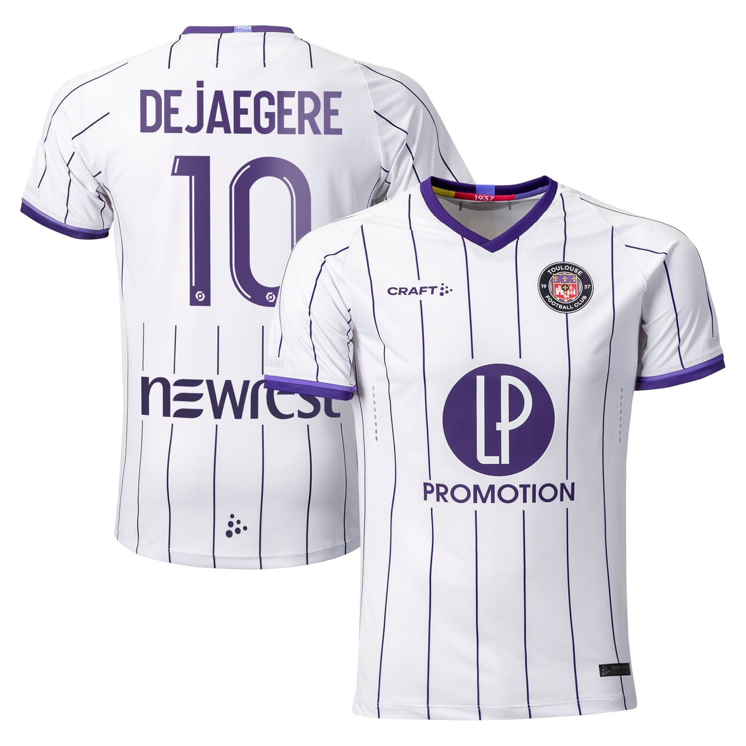 Ligue 1 Toulouse Home Pro Jersey Shirt 2022-23 player Brecht Dejaegere 10 printing for Men