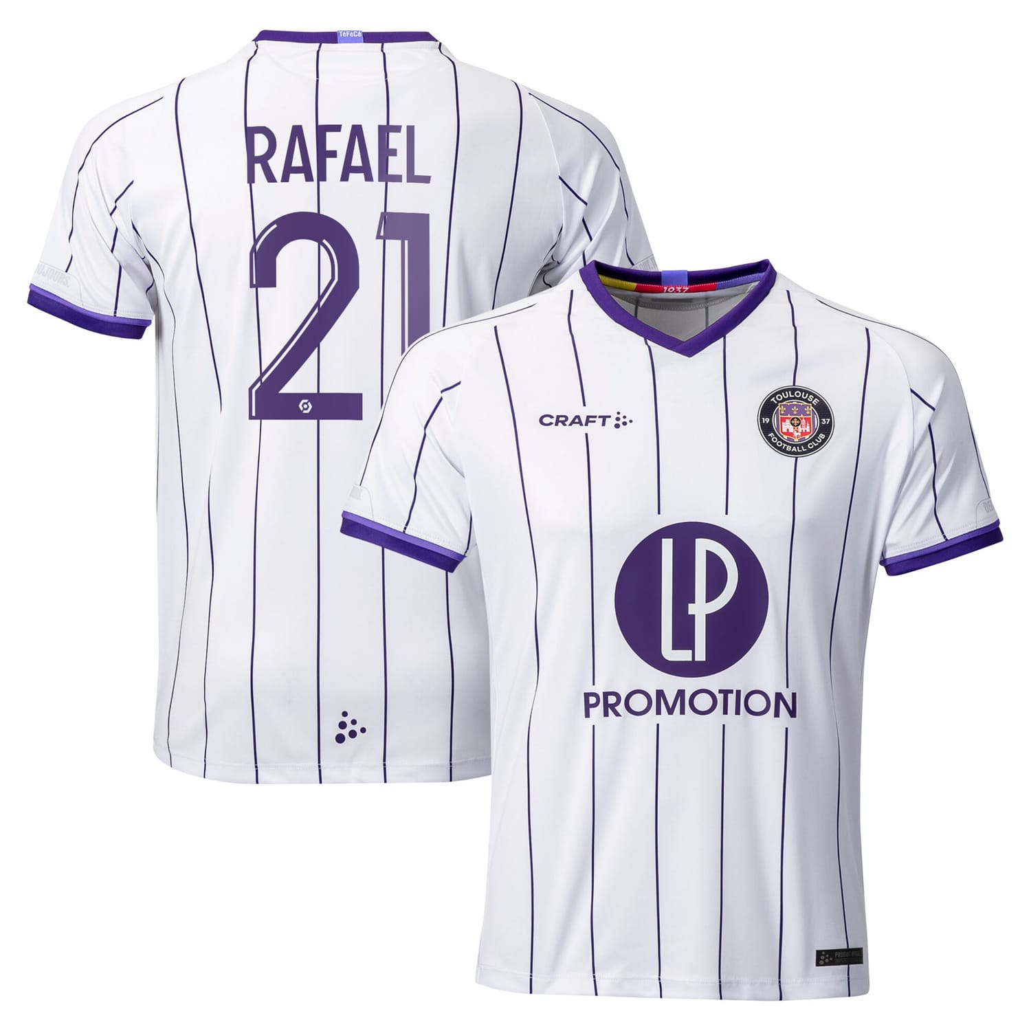 Ligue 1 Toulouse Home Jersey Shirt 2022-23 player Rafael Ratao 21 printing for Men