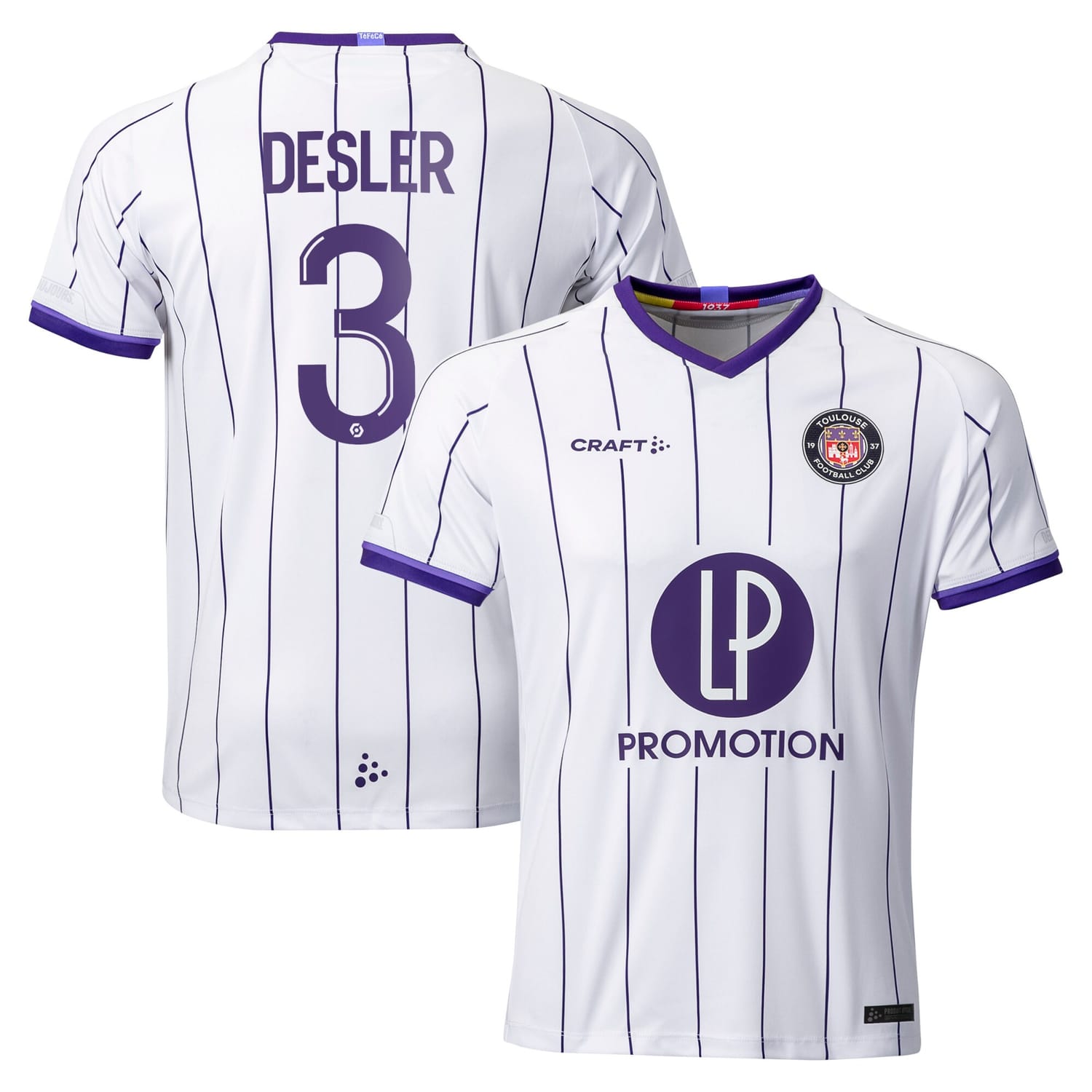 Ligue 1 Toulouse Home Jersey Shirt 2022-23 player Mikkel Desler 3 printing for Men