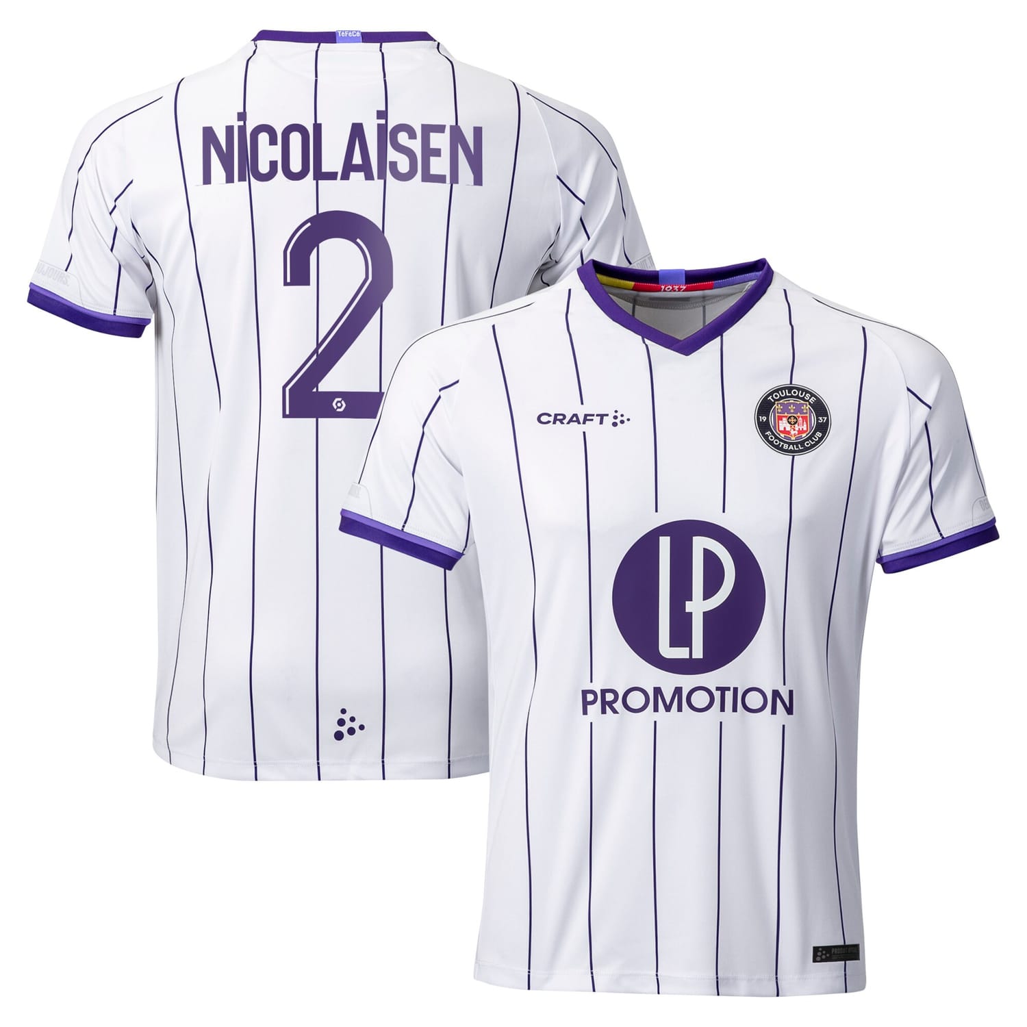 Ligue 1 Toulouse Home Jersey Shirt 2022-23 player Rasmus Nicolaisen 2 printing for Men
