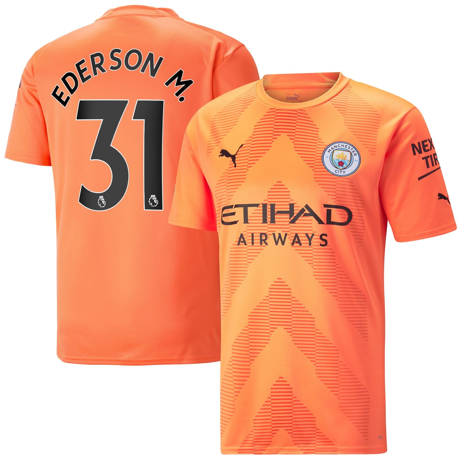 Premier League Manchester City Goalkeeper Jersey Shirt 2022-23 player Ederson 31 printing for Men