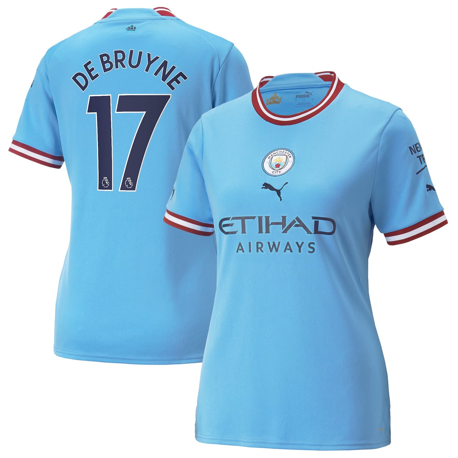 Premier League Manchester City Home Jersey Shirt 2022-23 player Kevin De Bruyne 17 printing for Women