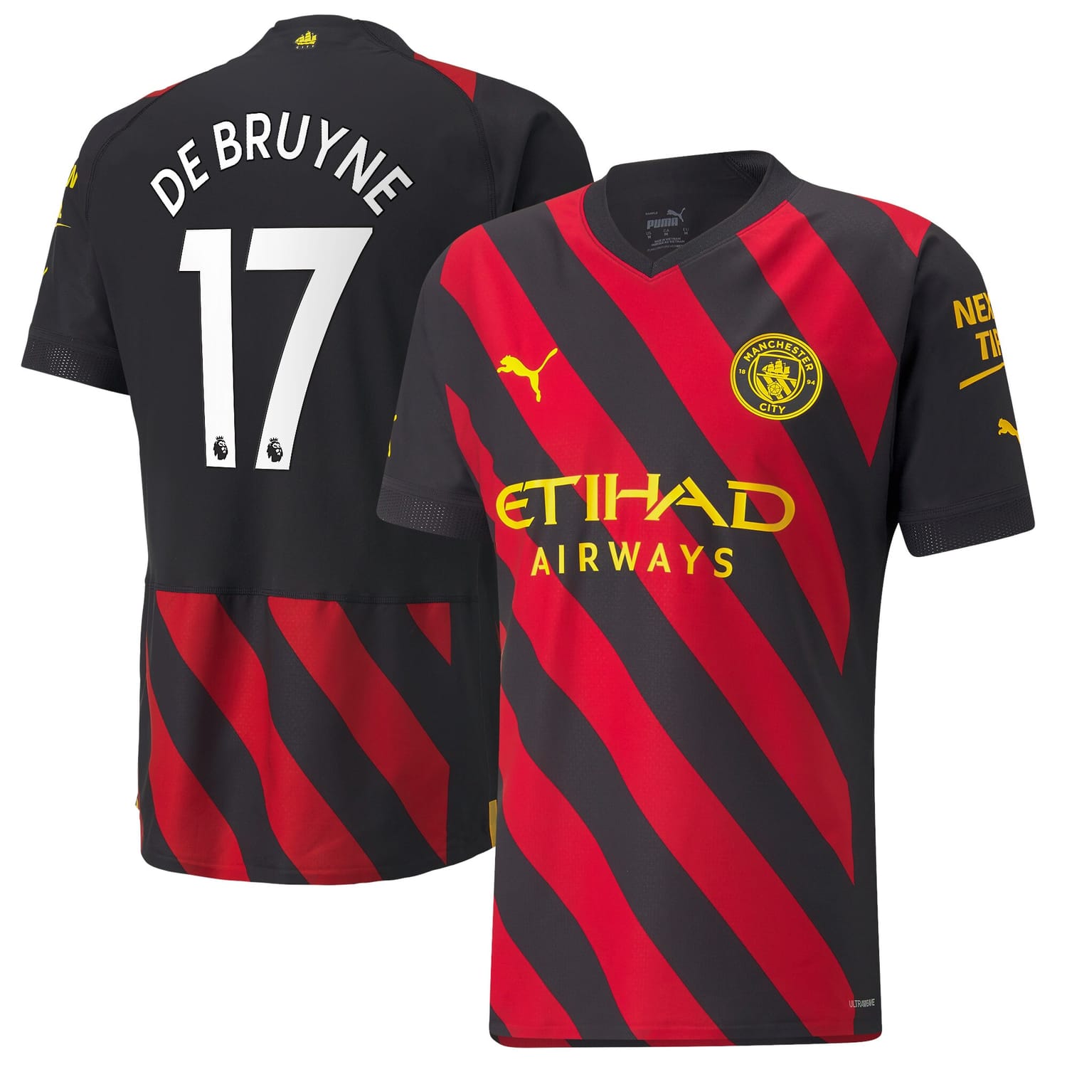Premier League Manchester City Away Authentic Jersey Shirt 2022-23 player Kevin De Bruyne 17 printing for Men
