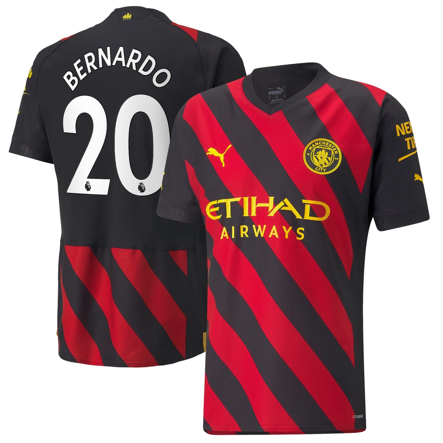 Premier League Manchester City Away Authentic Jersey Shirt 2022-23 player Bernardo Silva 20 printing for Men