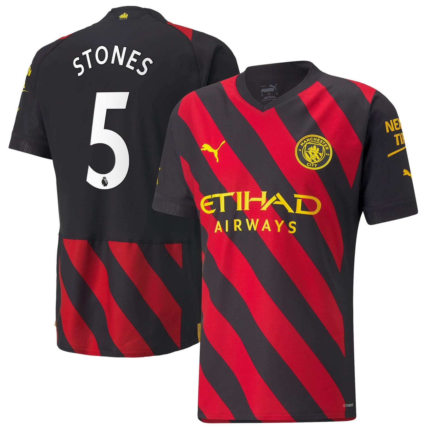 Premier League Manchester City Away Authentic Jersey Shirt 2022-23 player John Stones 5 printing for Men