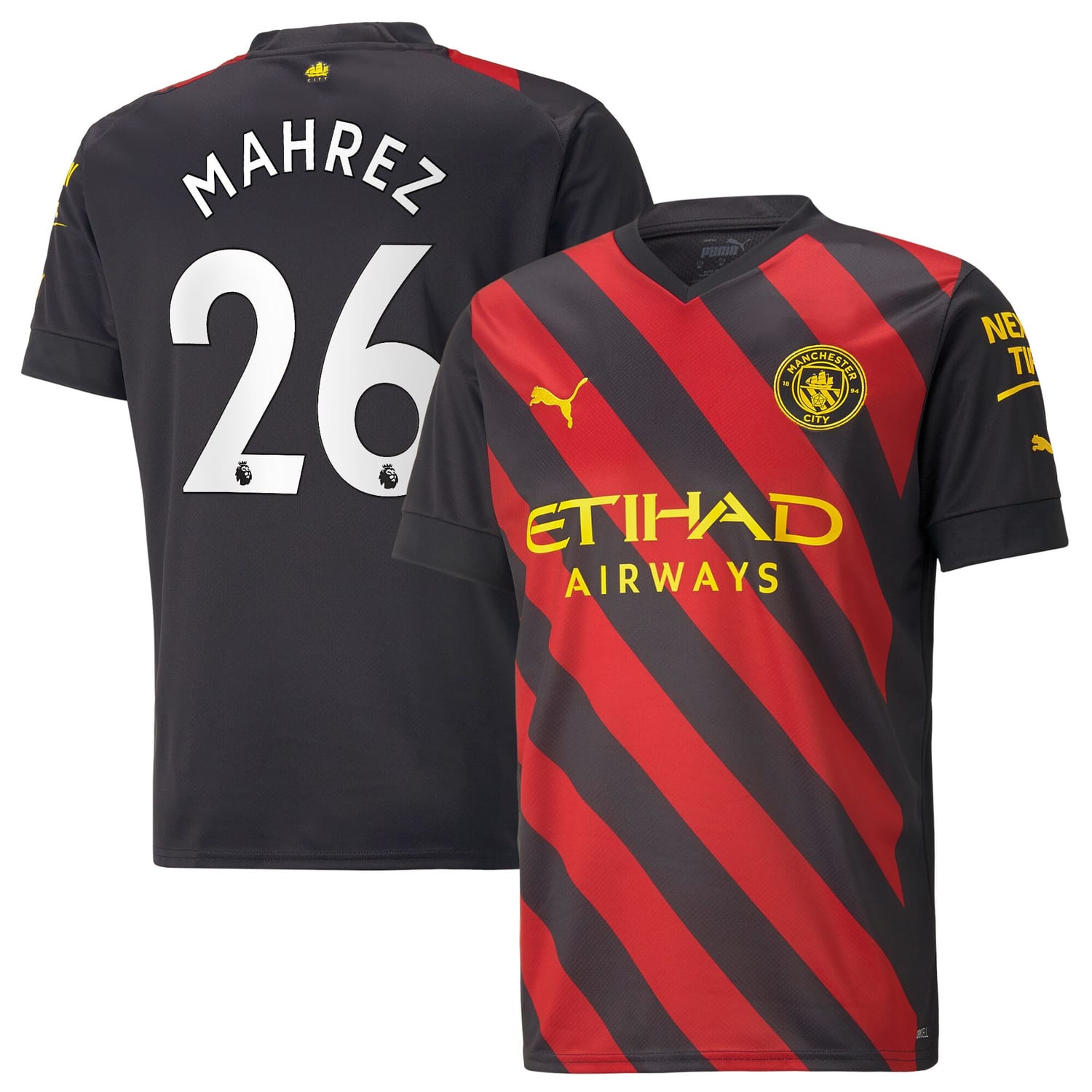 Premier League Manchester City Away Jersey Shirt 2022-23 player Riyad Mahrez 26 printing for Men
