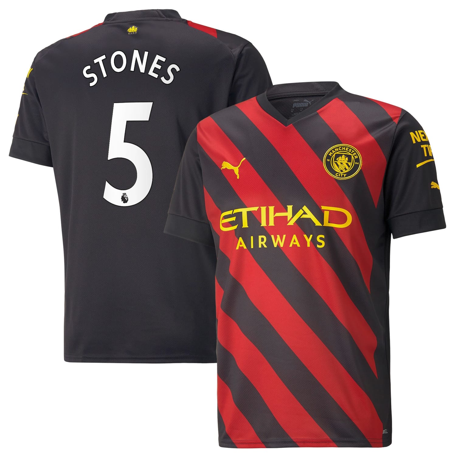 Premier League Manchester City Away Jersey Shirt 2022-23 player John Stones 5 printing for Men