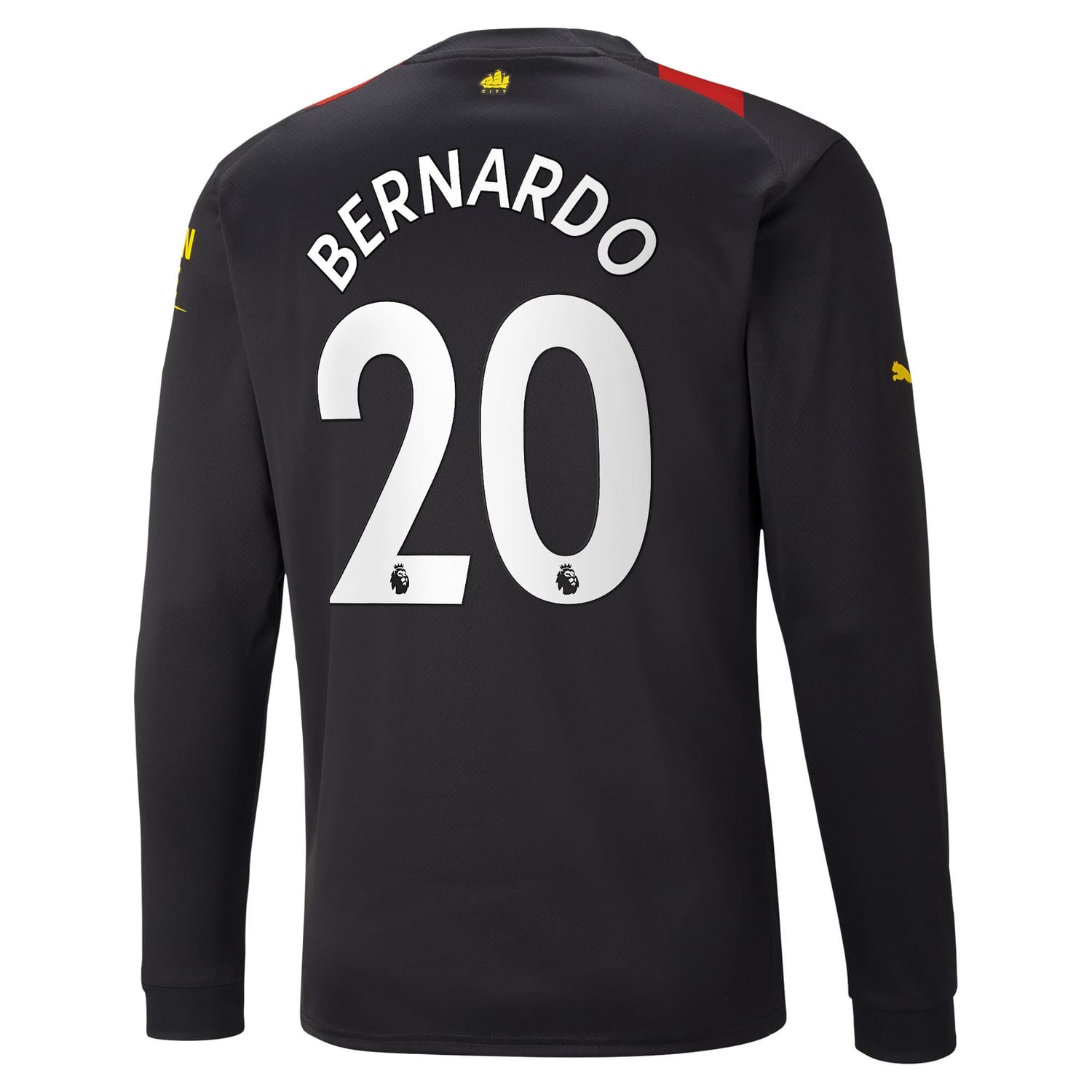 Premier League Manchester City Away Jersey Shirt Long Sleeve 2022-23 player Bernardo Silva 20 printing for Men