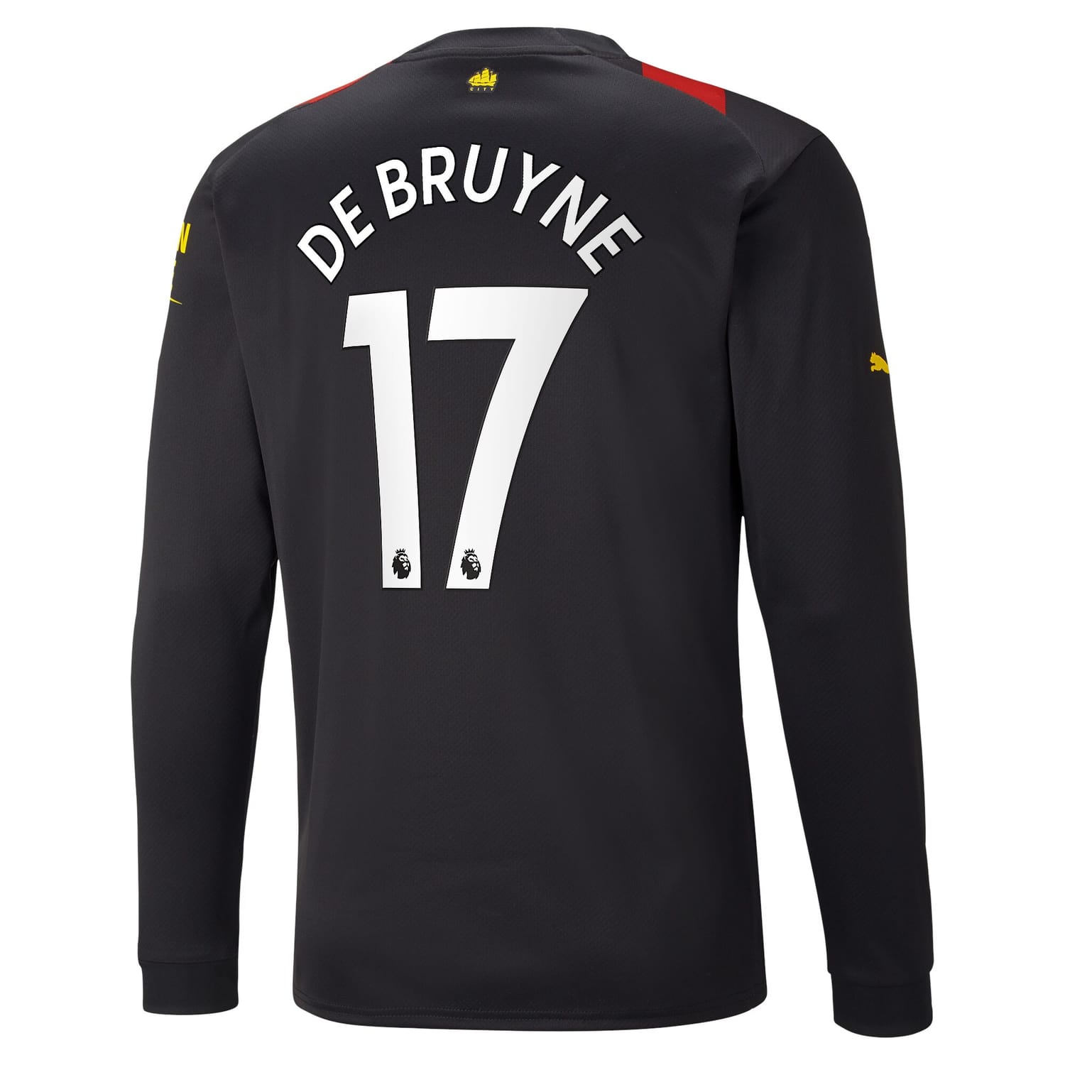 Premier League Manchester City Away Jersey Shirt Long Sleeve 2022-23 player Kevin De Bruyne 17 printing for Men