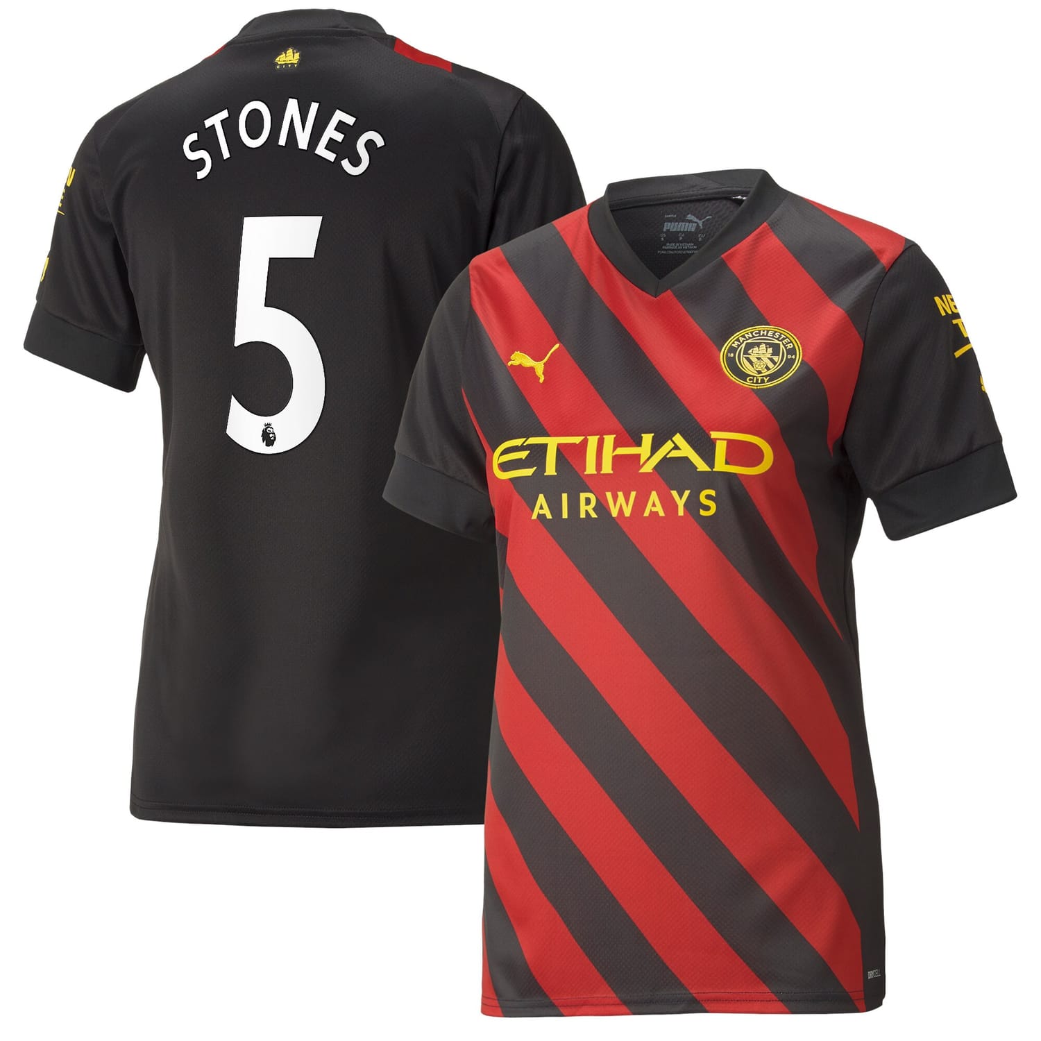 Premier League Manchester City Away Jersey Shirt 2022-23 player John Stones 5 printing for Women