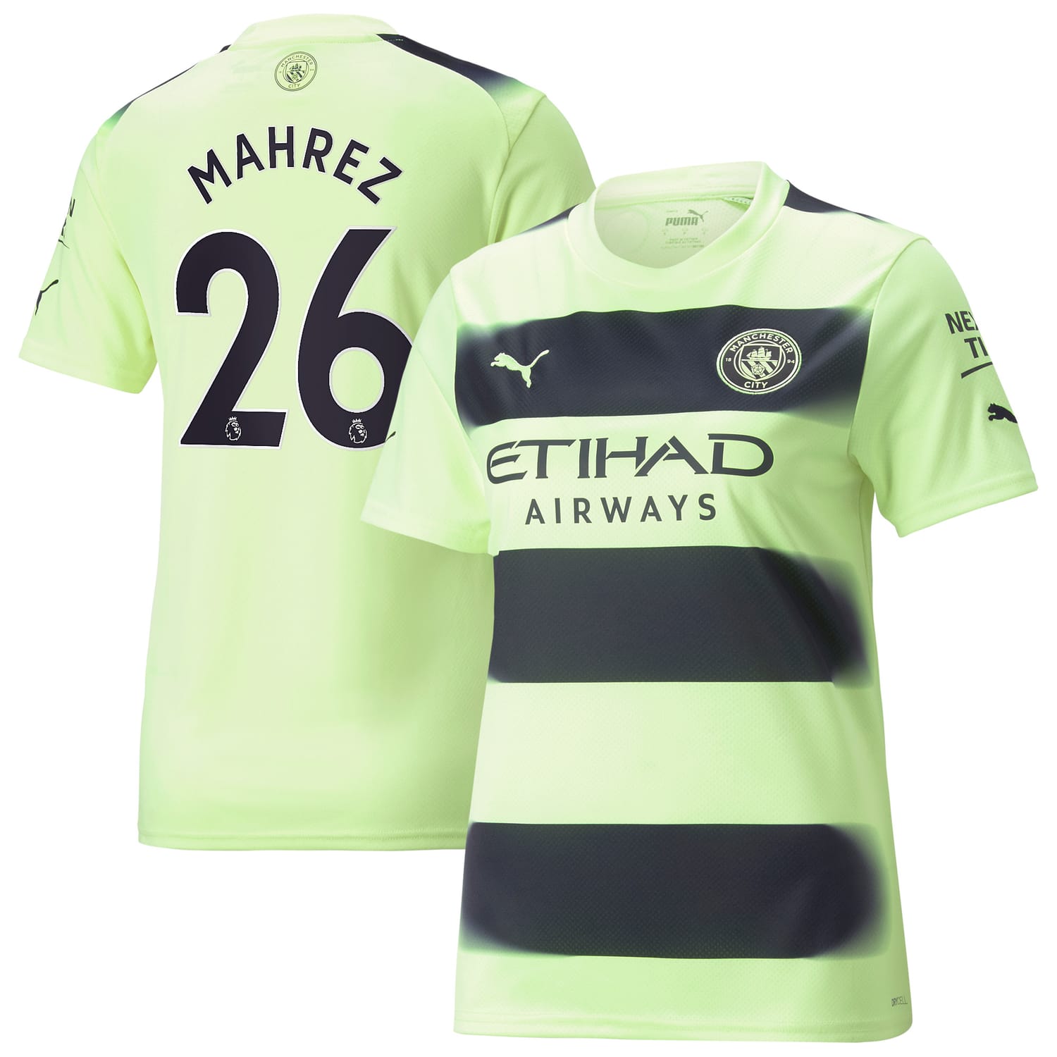 Premier League Manchester City Third Jersey Shirt 2022-23 player Riyad Mahrez 26 printing for Women