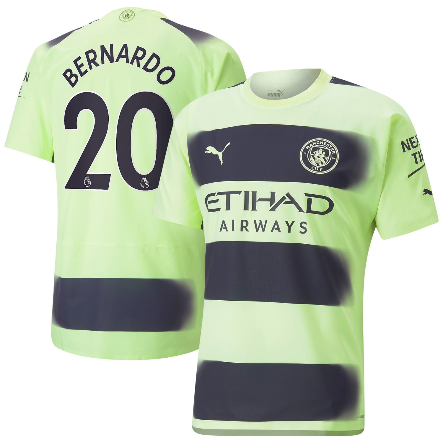 Premier League Manchester City Third Authentic Jersey Shirt 2022-23 player Bernardo Silva 20 printing for Men