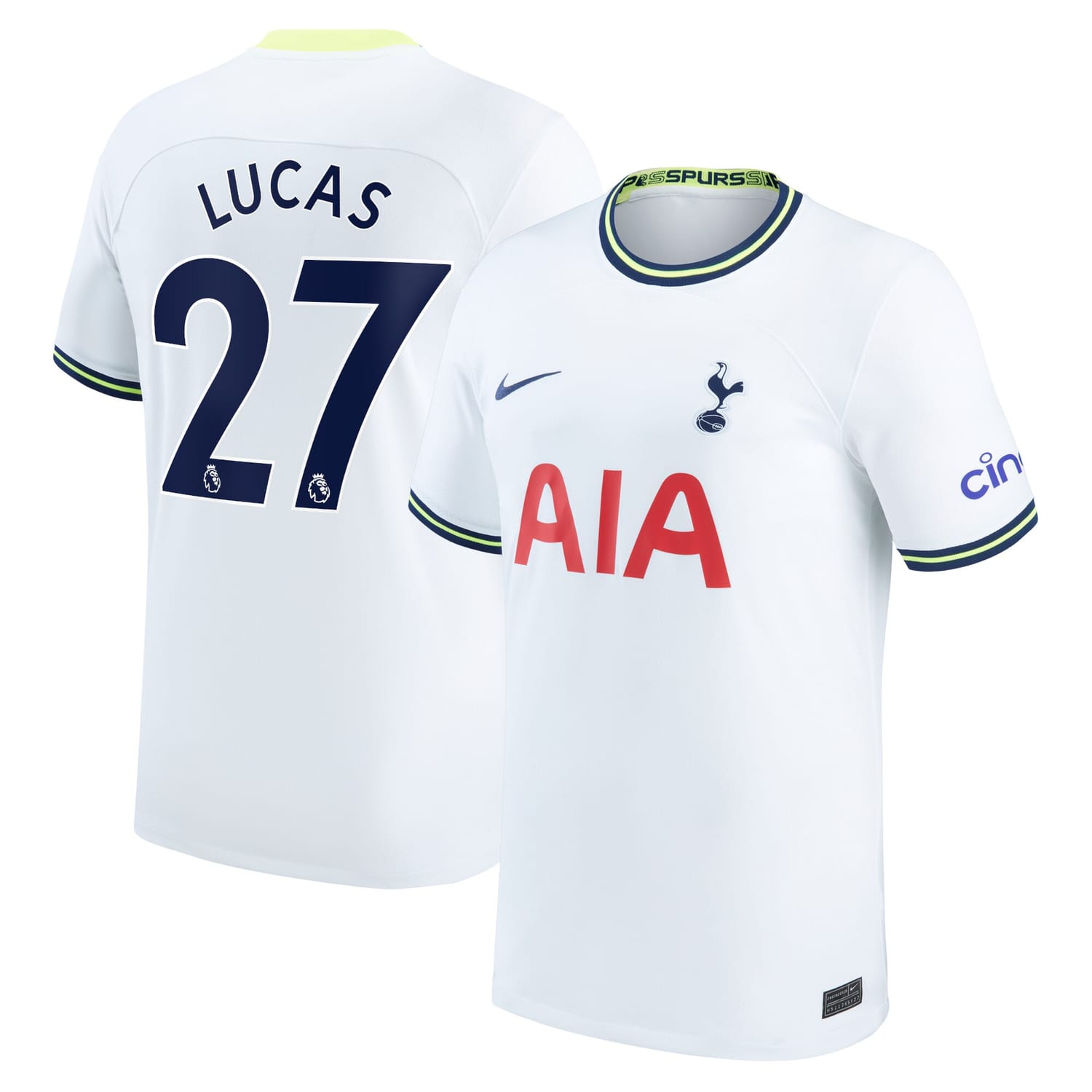 Premier League Tottenham Hotspur Home Jersey Shirt 2022-23 player Lucas Hernandez 27 printing for Men