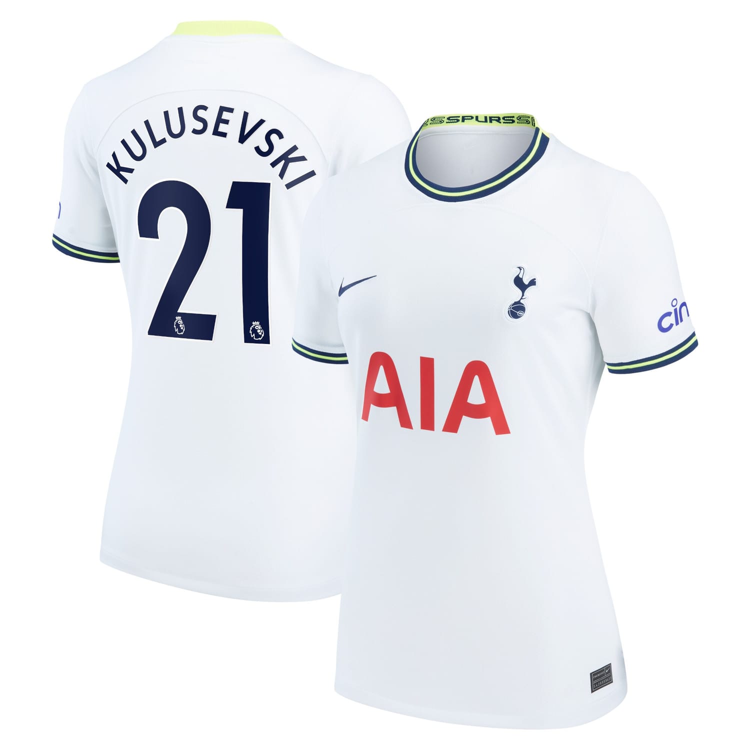 Premier League Tottenham Hotspur Home Jersey Shirt 2022-23 player Kulusevski 21 printing for Women