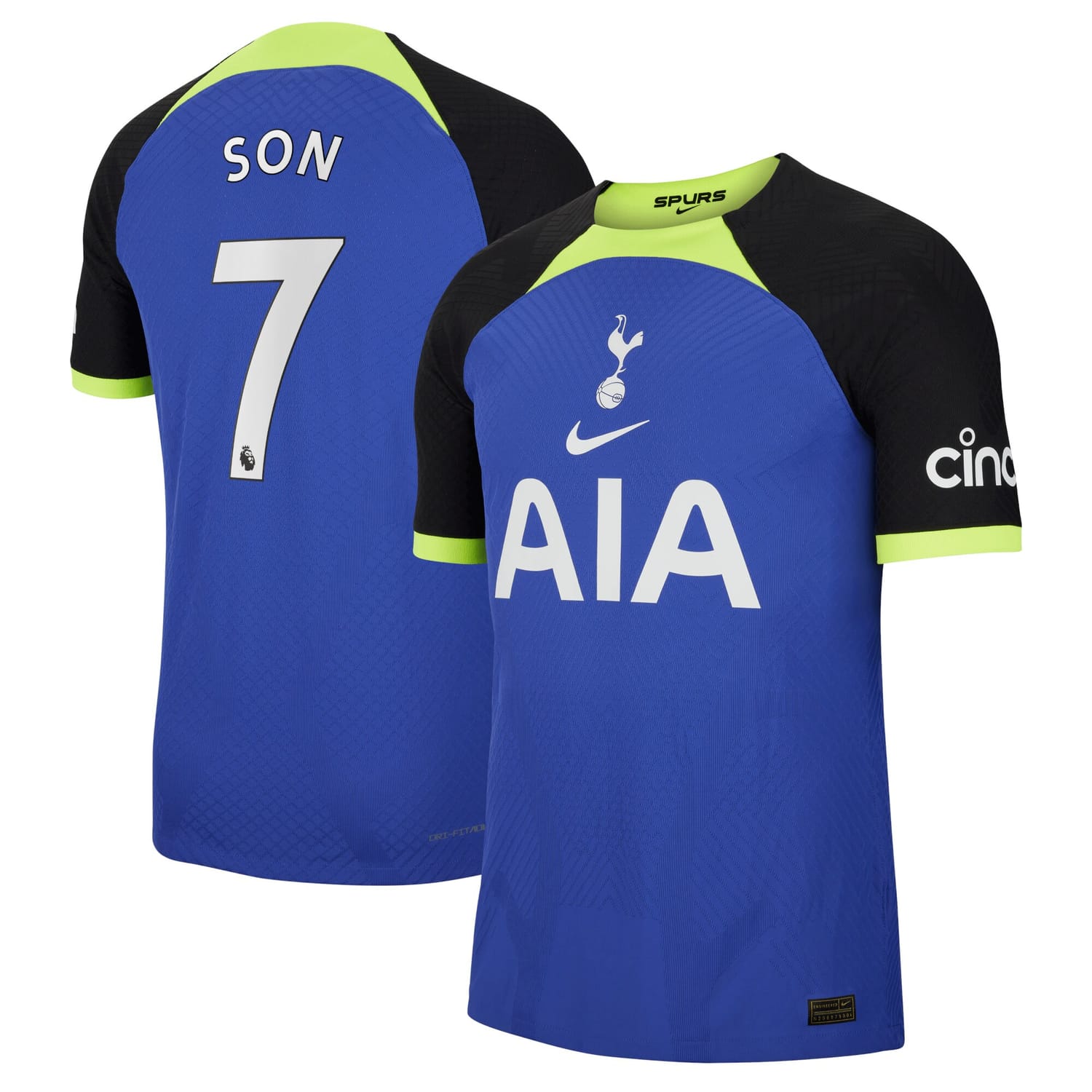 Premier League Tottenham Hotspur Away Authentic Jersey Shirt 2022-23 player Son Heung-min 7 printing for Men