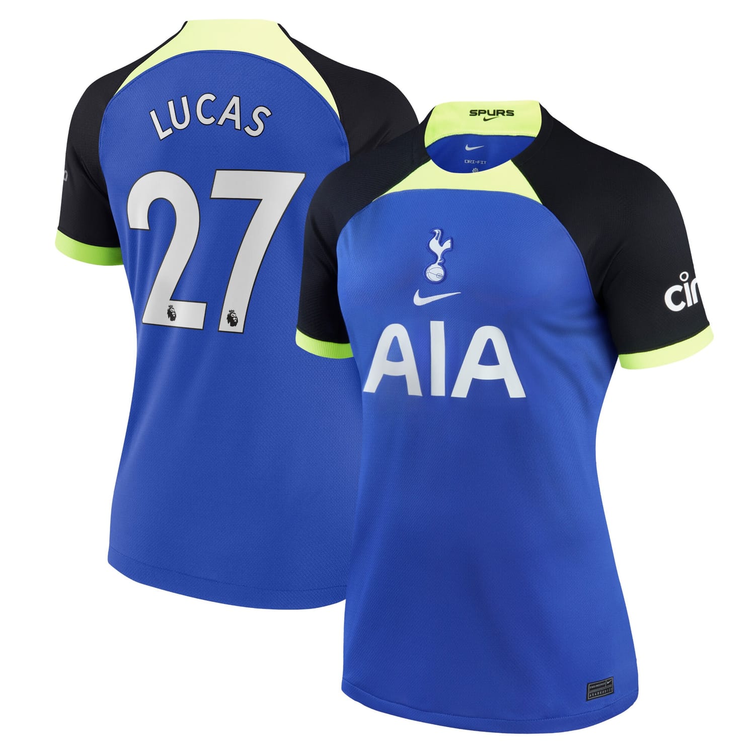 Premier League Tottenham Hotspur Away Jersey Shirt 2022-23 player Lucas Hernandez 27 printing for Women