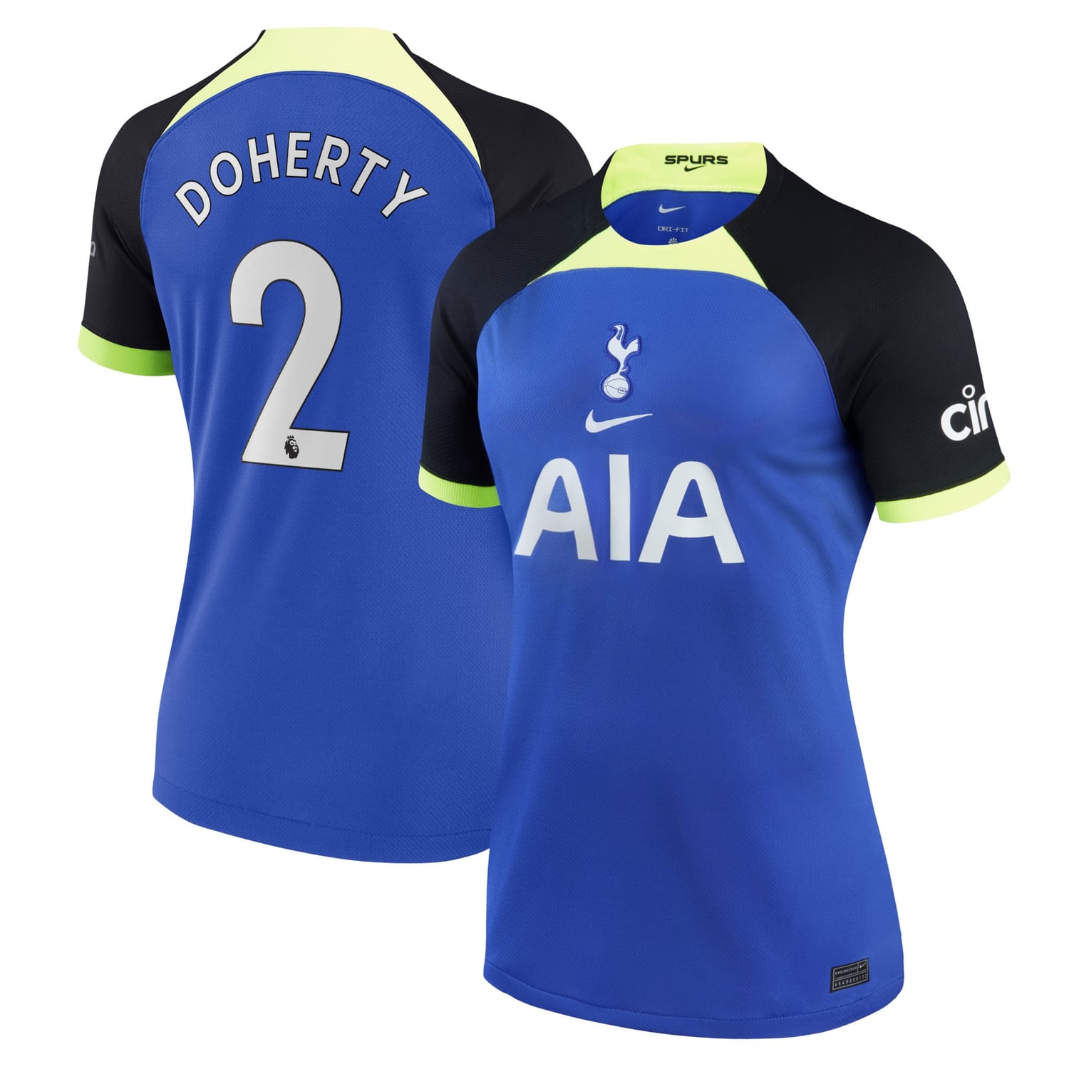 Premier League Tottenham Hotspur Away Jersey Shirt 2022-23 player Doherty 2 printing for Women