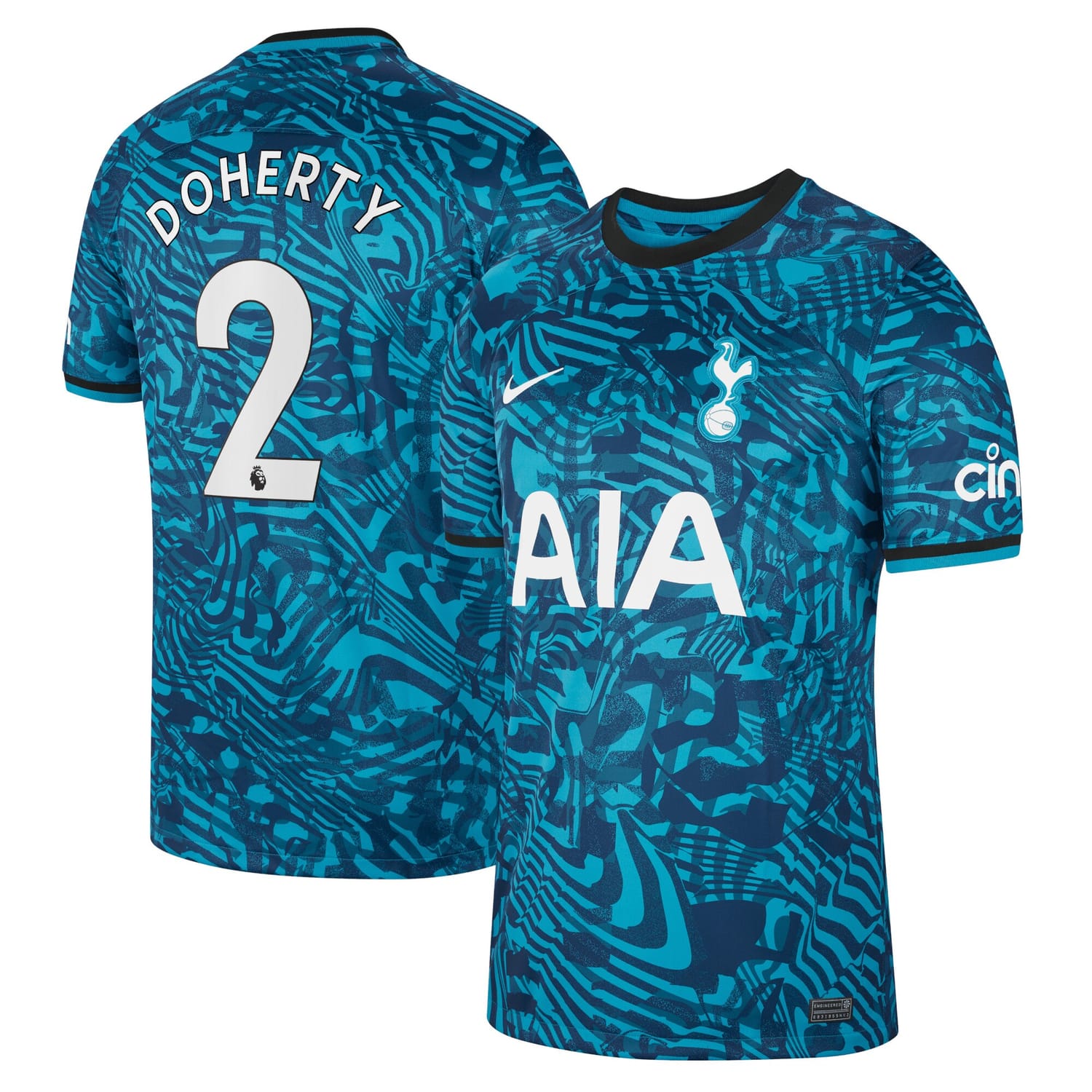 Premier League Tottenham Hotspur Third Jersey Shirt 2022-23 player Doherty 2 printing for Men