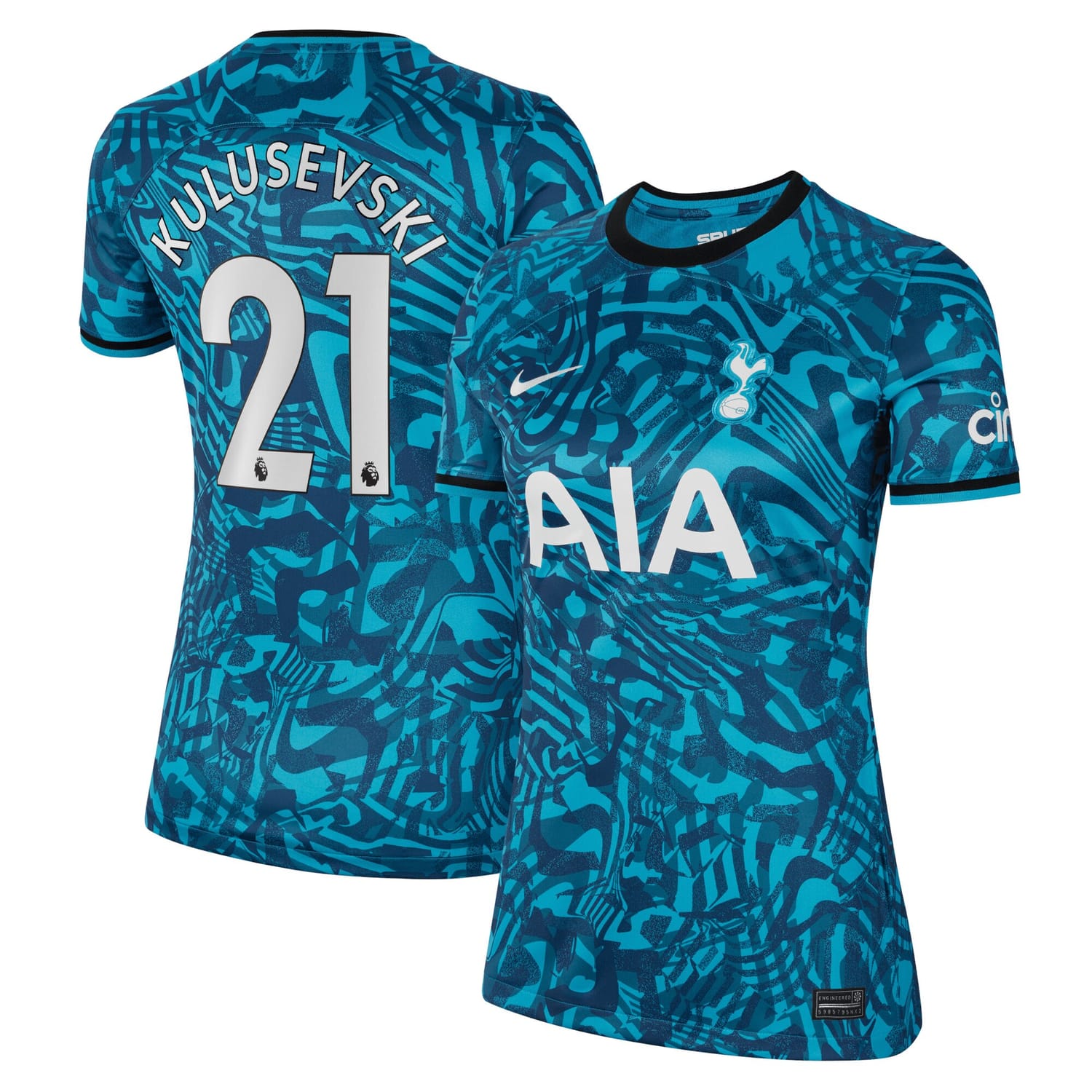 Premier League Tottenham Hotspur Third Jersey Shirt 2022-23 player Kulusevski 21 printing for Women