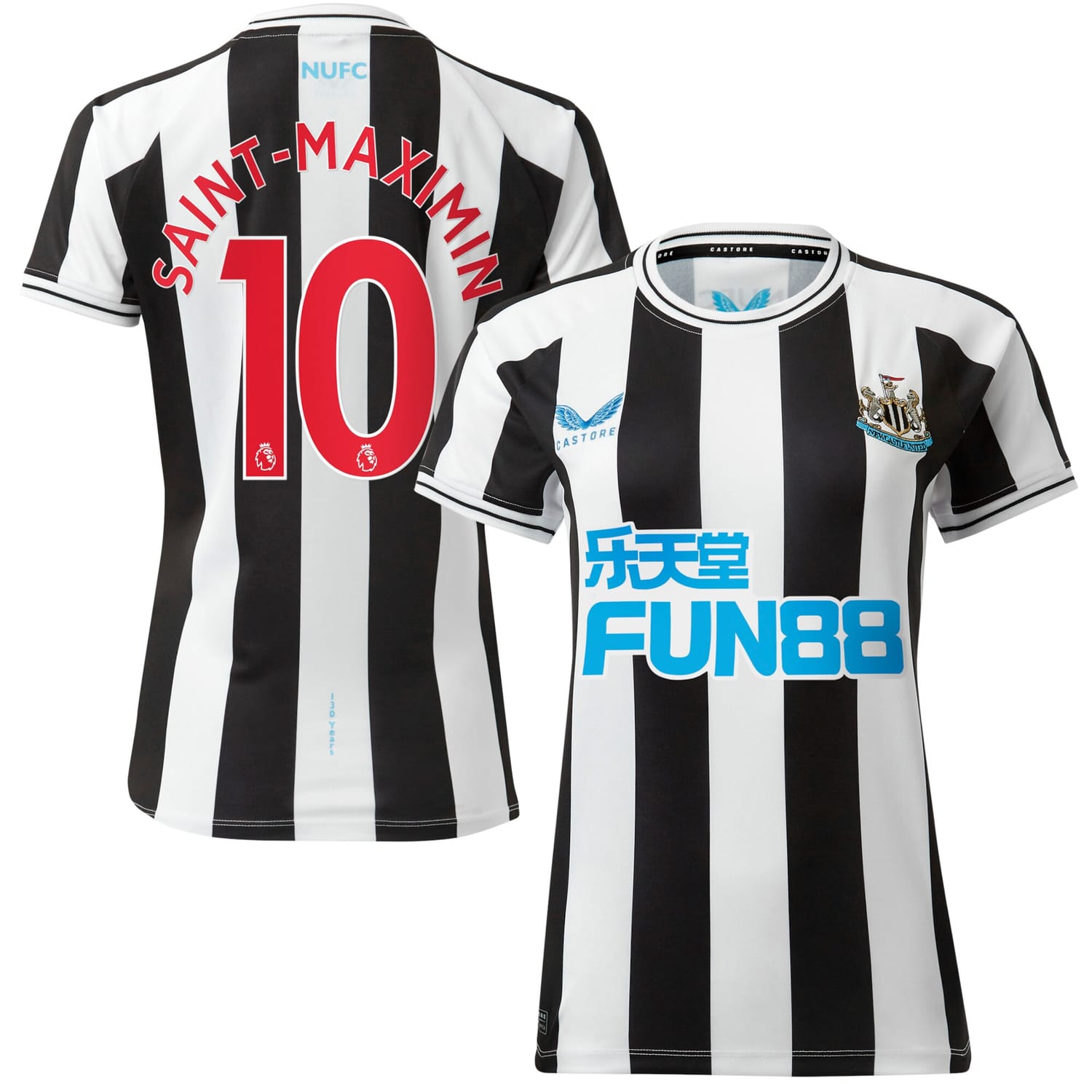 Premier League Newcastle United Home Jersey Shirt 2022-23 player Saint-Maximin 10 printing for Women