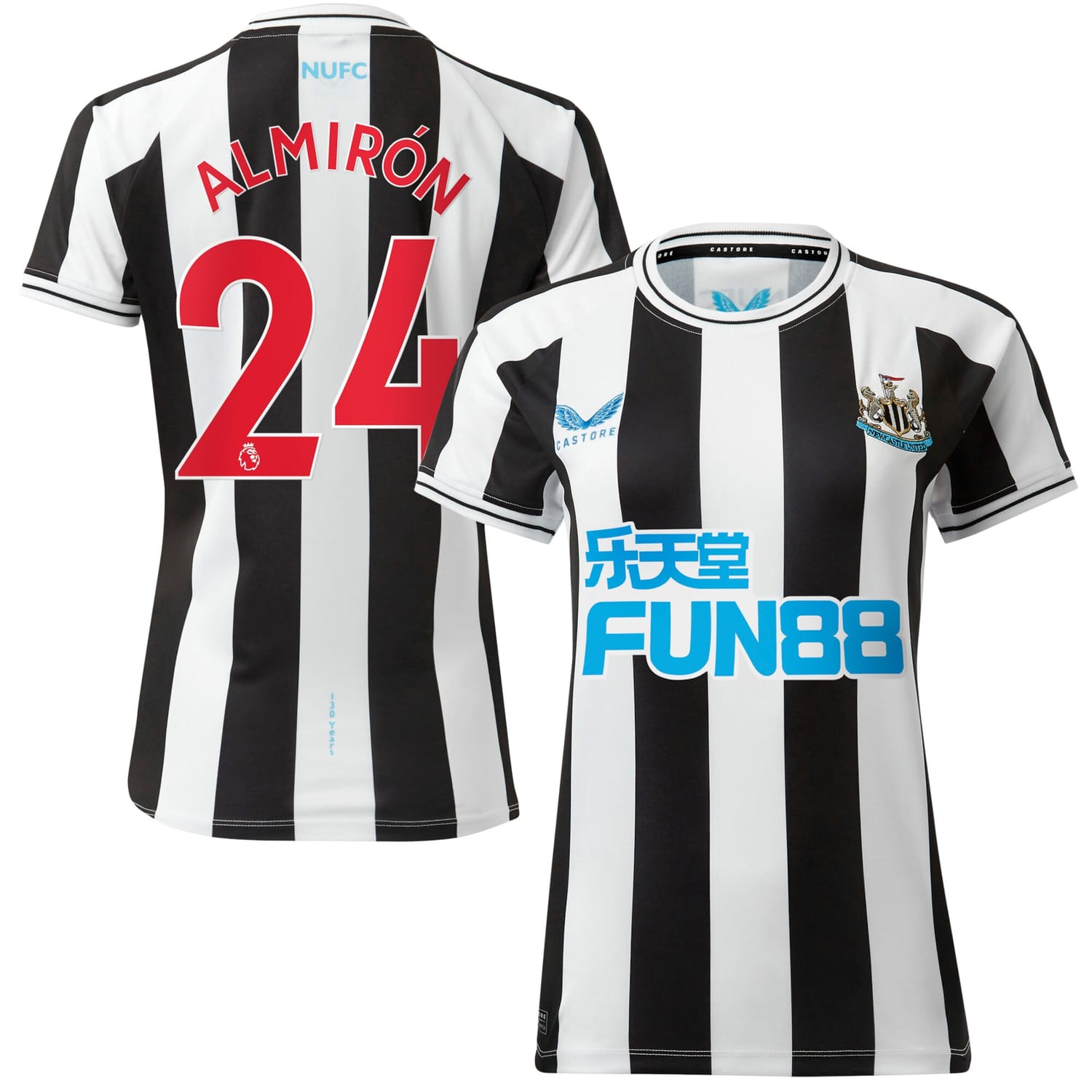 Premier League Newcastle United Home Jersey Shirt 2022-23 player Almirón 24 printing for Women