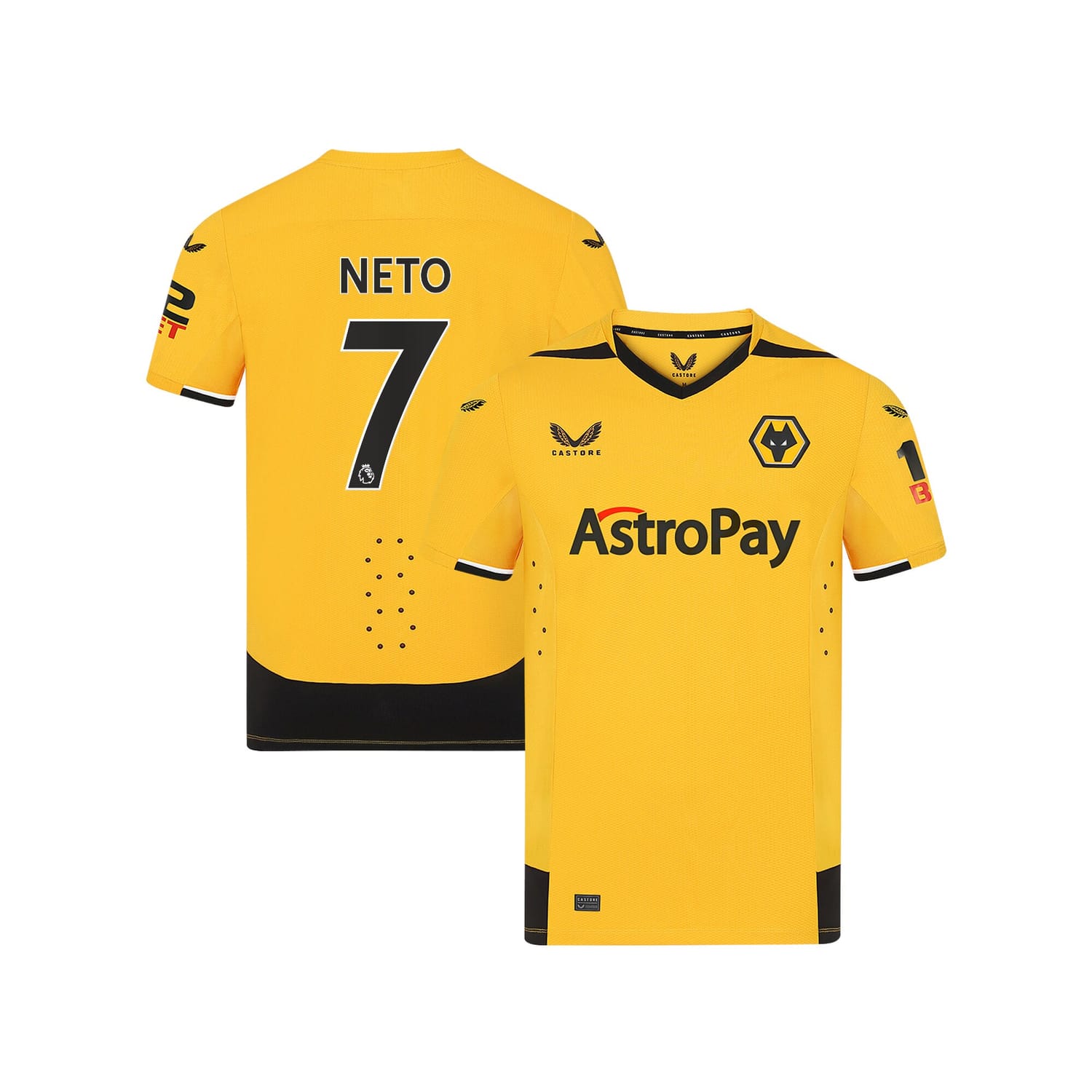 Premier League Wolverhampton Wanderers Home Pro Jersey Shirt 2022-23 player Neto 7 printing for Men
