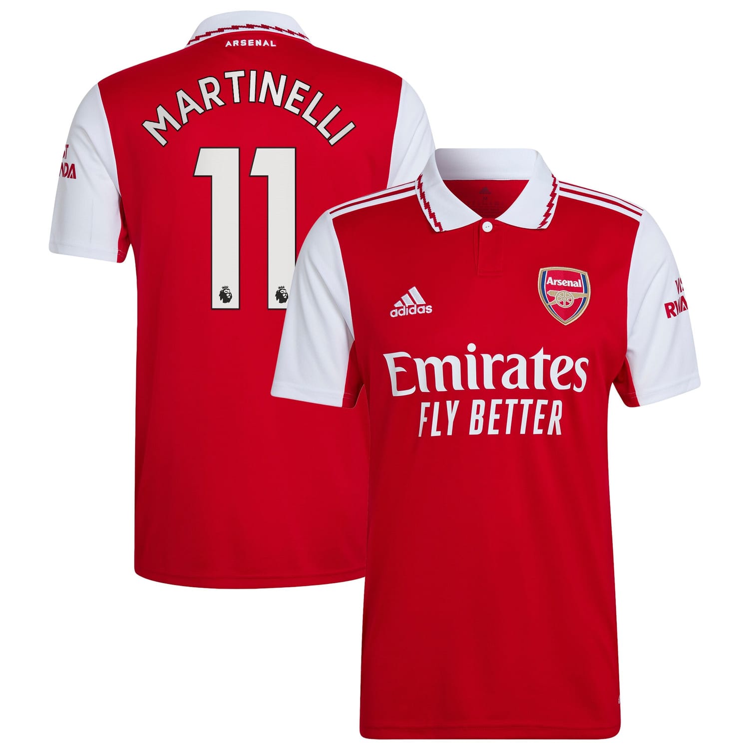 Premier League Arsenal Home Jersey Shirt 2022-23 player Gabriel Martinelli 11 printing for Men