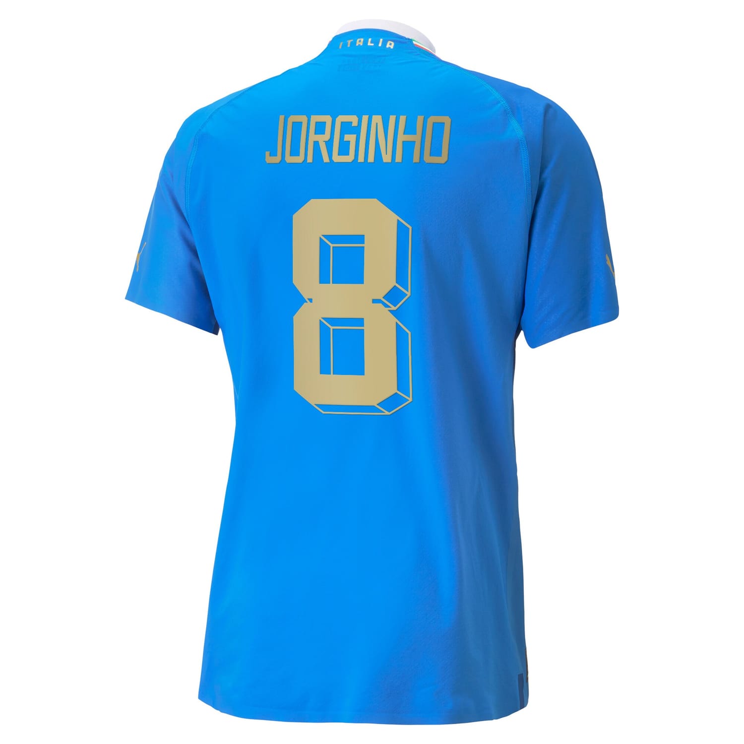 Italy National Team Home Authentic Jersey Shirt player Jorginho 8 printing for Men