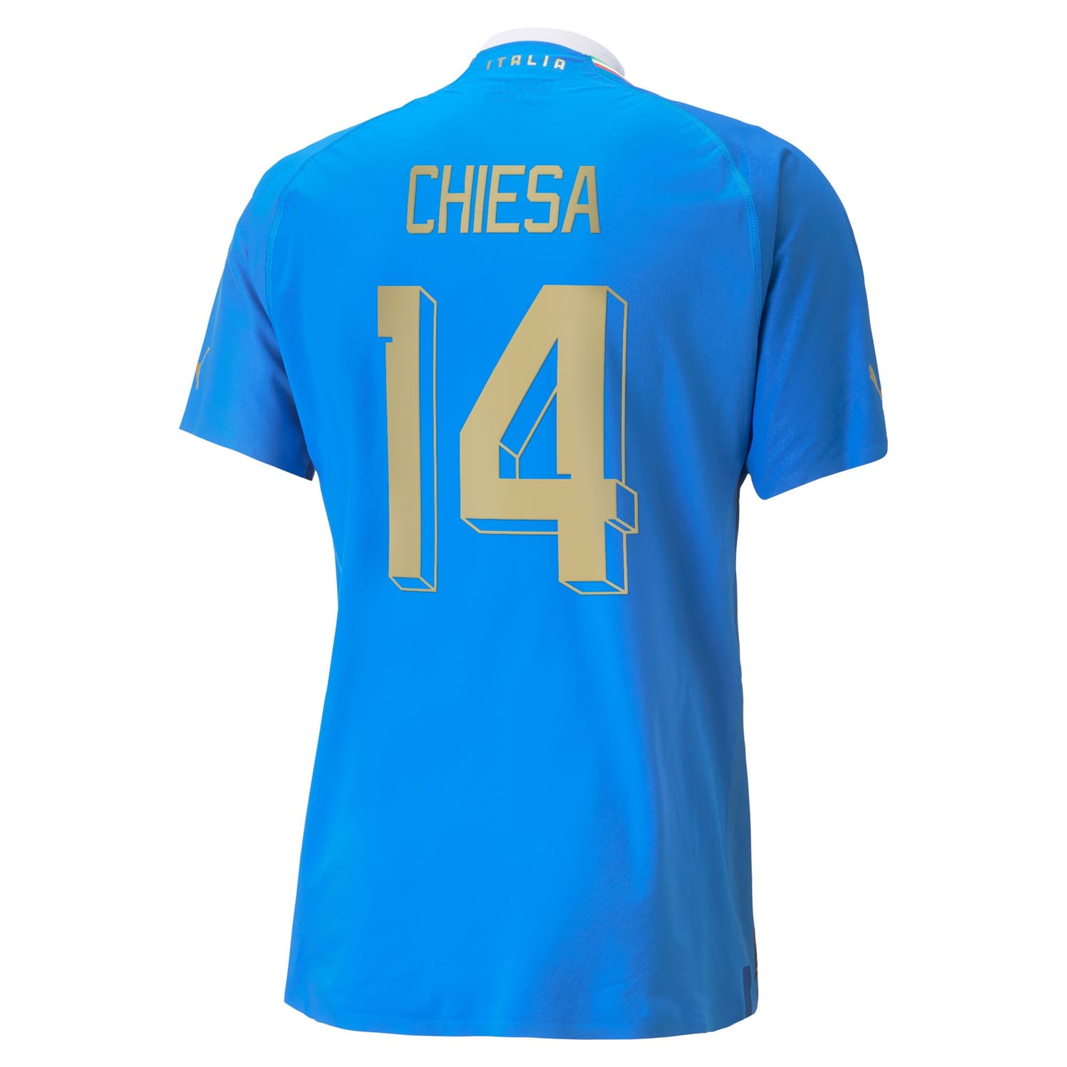 Italy National Team Home Authentic Jersey Shirt player Federico Chiesa 14 printing for Men
