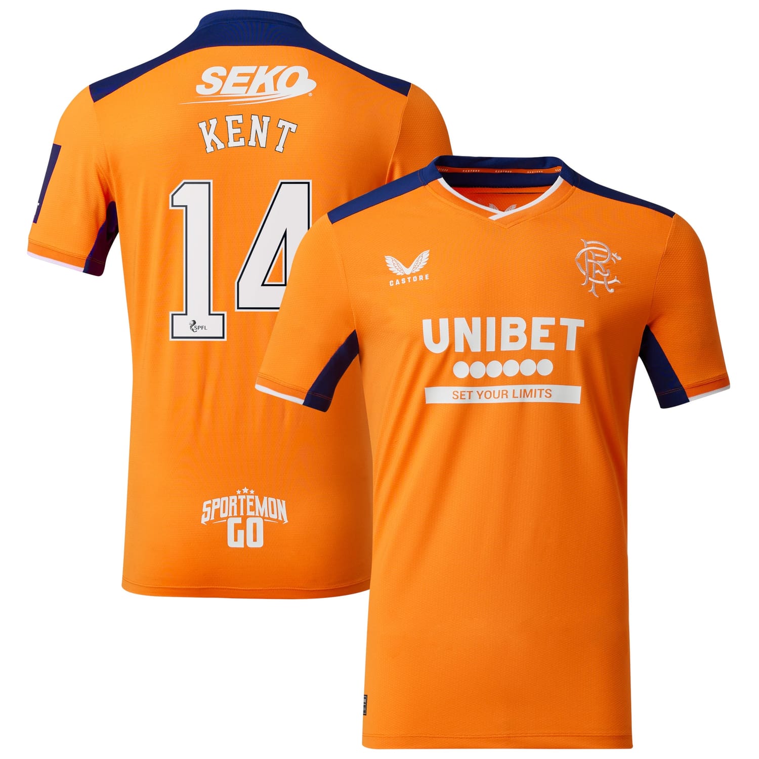 Scottish Premiership Rangers FC Third Pro Jersey Shirt 2022-23 player Ryan Kent 14 printing for Men