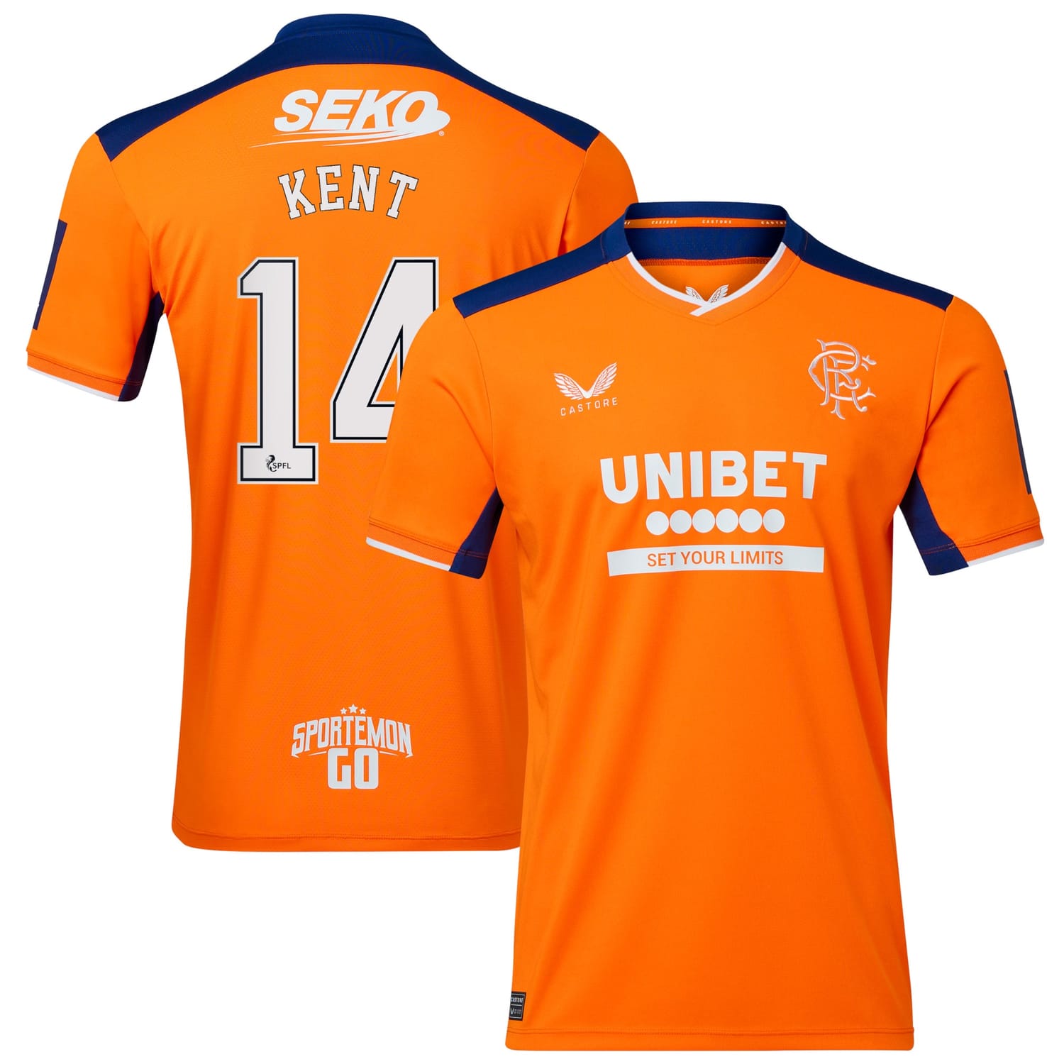 Scottish Premiership Rangers FC Third Jersey Shirt 2022-23 player Ryan Kent 14 printing for Men