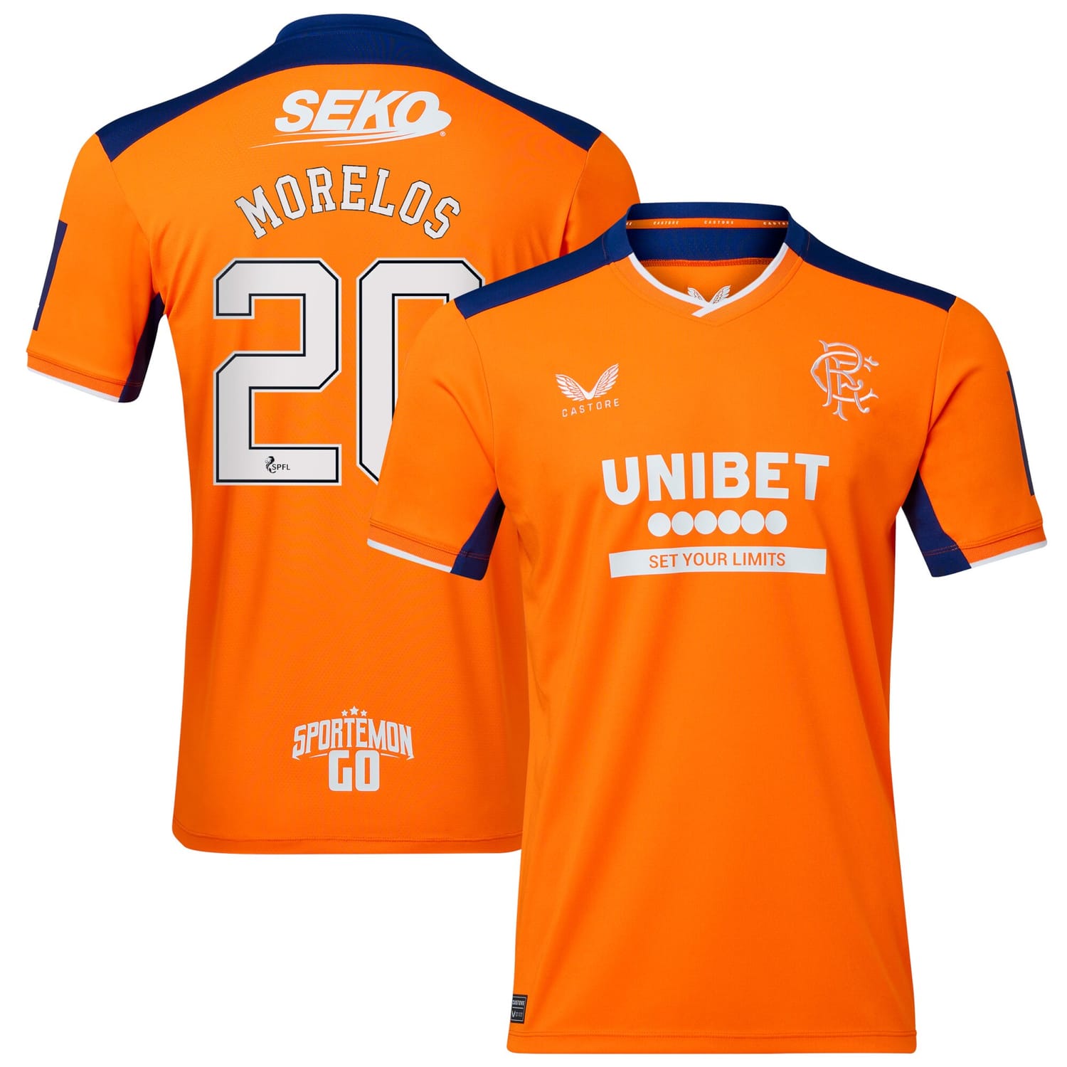 Scottish Premiership Rangers FC Third Jersey Shirt 2022-23 player Alfredo Morelos 20 printing for Men