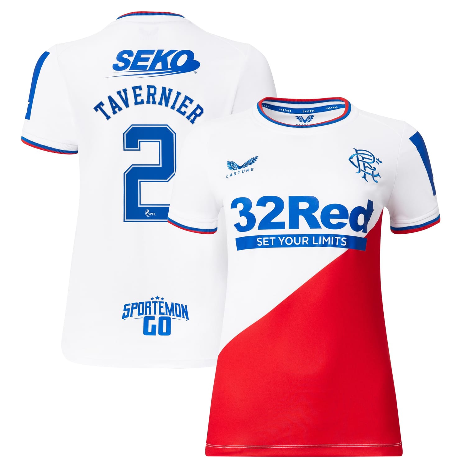 Scottish Premiership Rangers FC Away Jersey Shirt 2022-23 player Tavernier 2 printing for Women