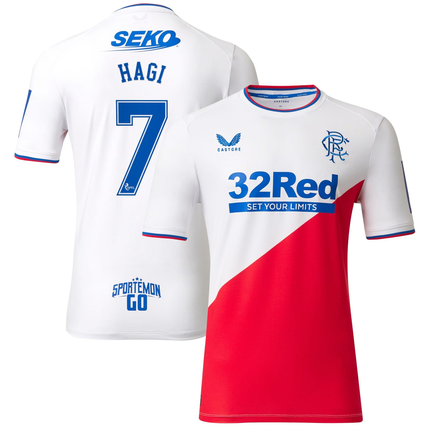 Scottish Premiership Rangers FC Away Jersey Shirt 2022-23 player Hagi 7 printing for Men