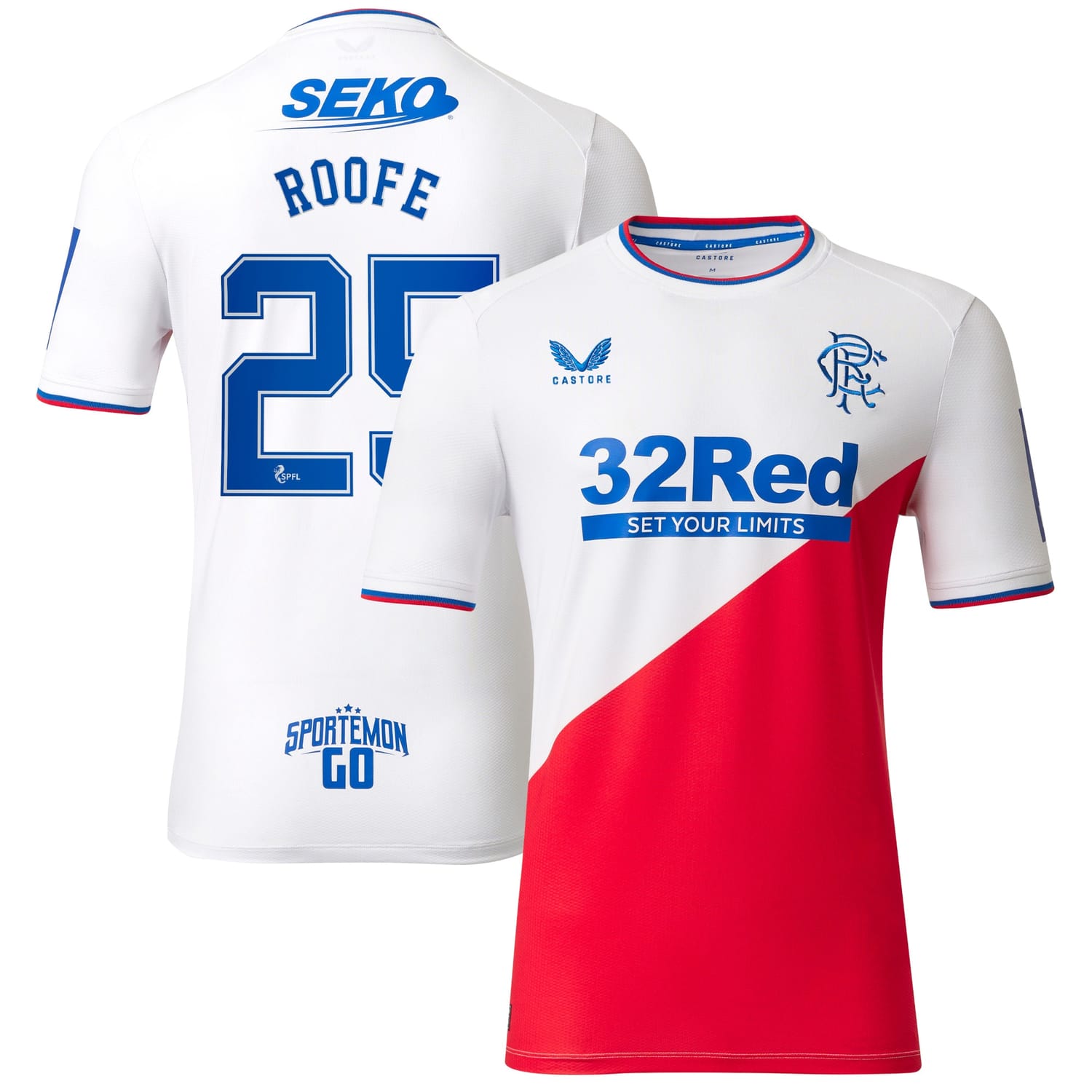 Scottish Premiership Rangers FC Away Jersey Shirt 2022-23 player Kemar Roofe 25 printing for Men