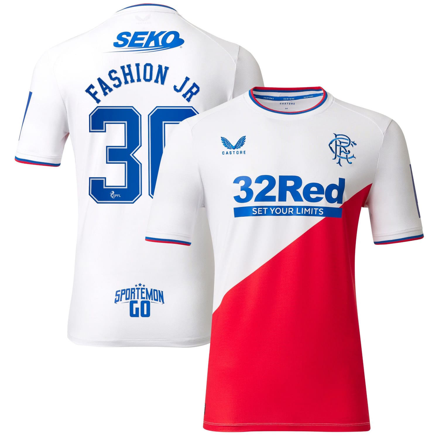 Scottish Premiership Rangers FC Away Jersey Shirt 2022-23 player Fashion Jr 30 printing for Men