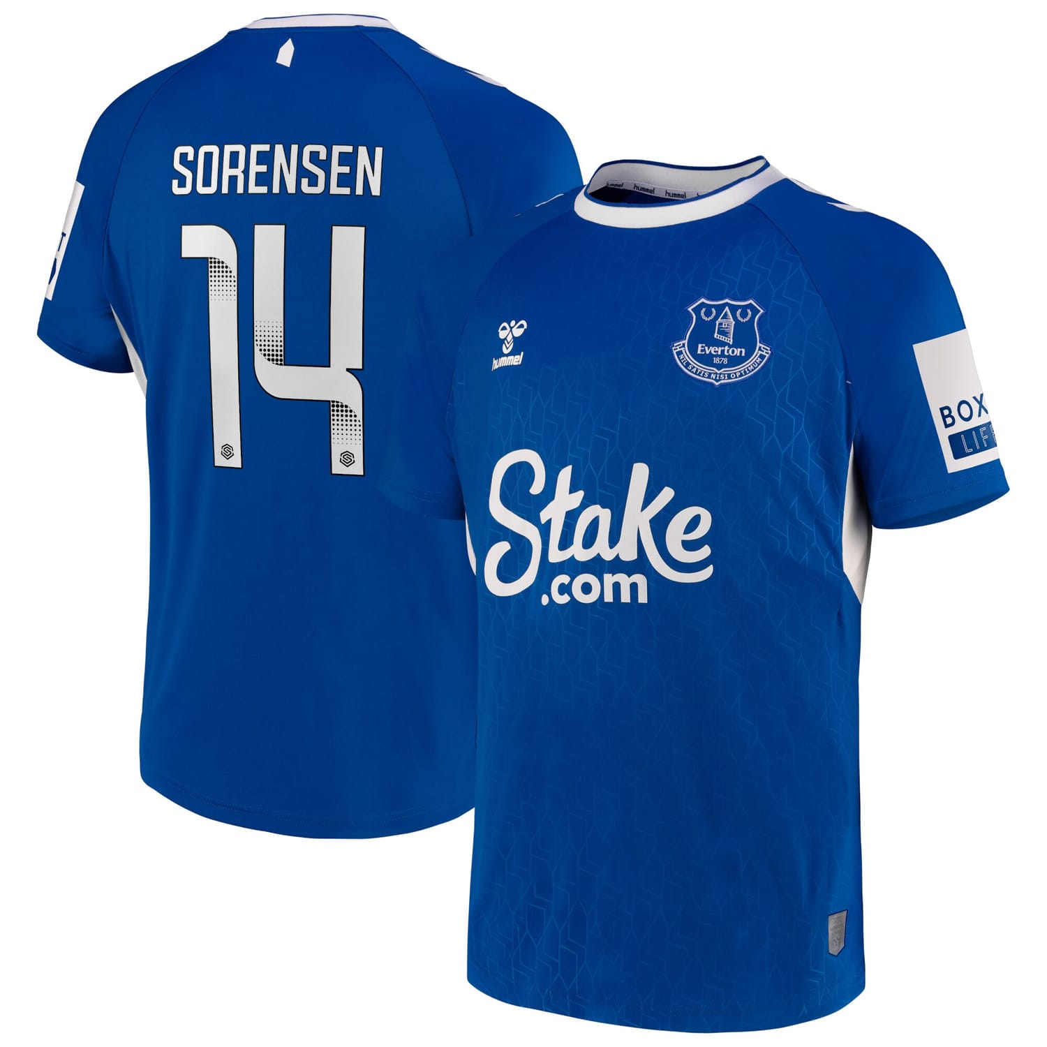 Premier League Everton Home Jersey Shirt 2022-23 player Nicoline Sørensen 14 printing for Men