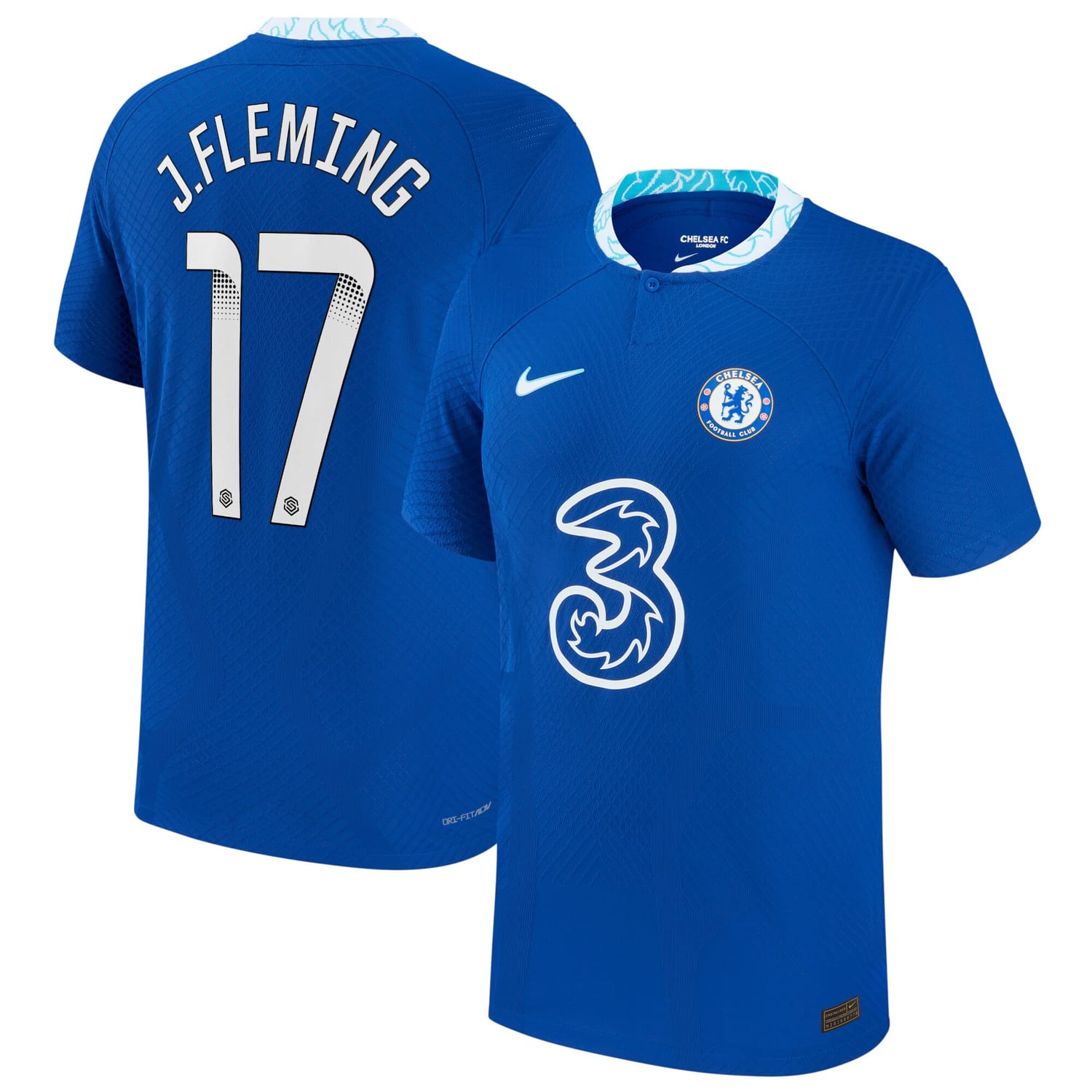 Premier League Chelsea Home WSL Authentic Jersey Shirt 2022-23 player Jessie Fleming 17 printing for Men