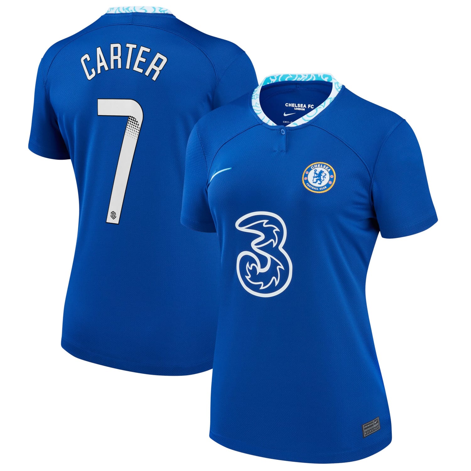 Premier League Chelsea Home WSL Jersey Shirt 2022-23 player Jess Carter 7 printing for Women