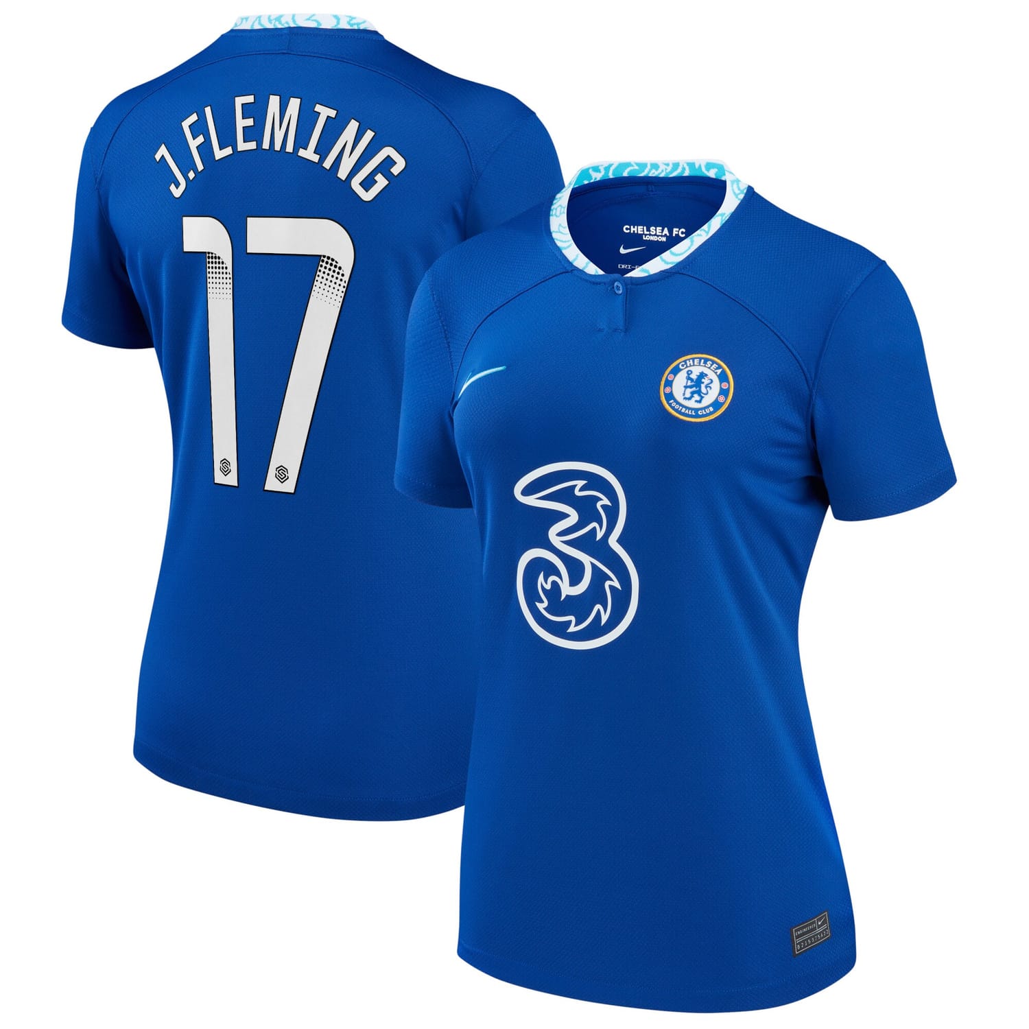 Premier League Chelsea Home WSL Jersey Shirt 2022-23 player Jessie Fleming 17 printing for Women